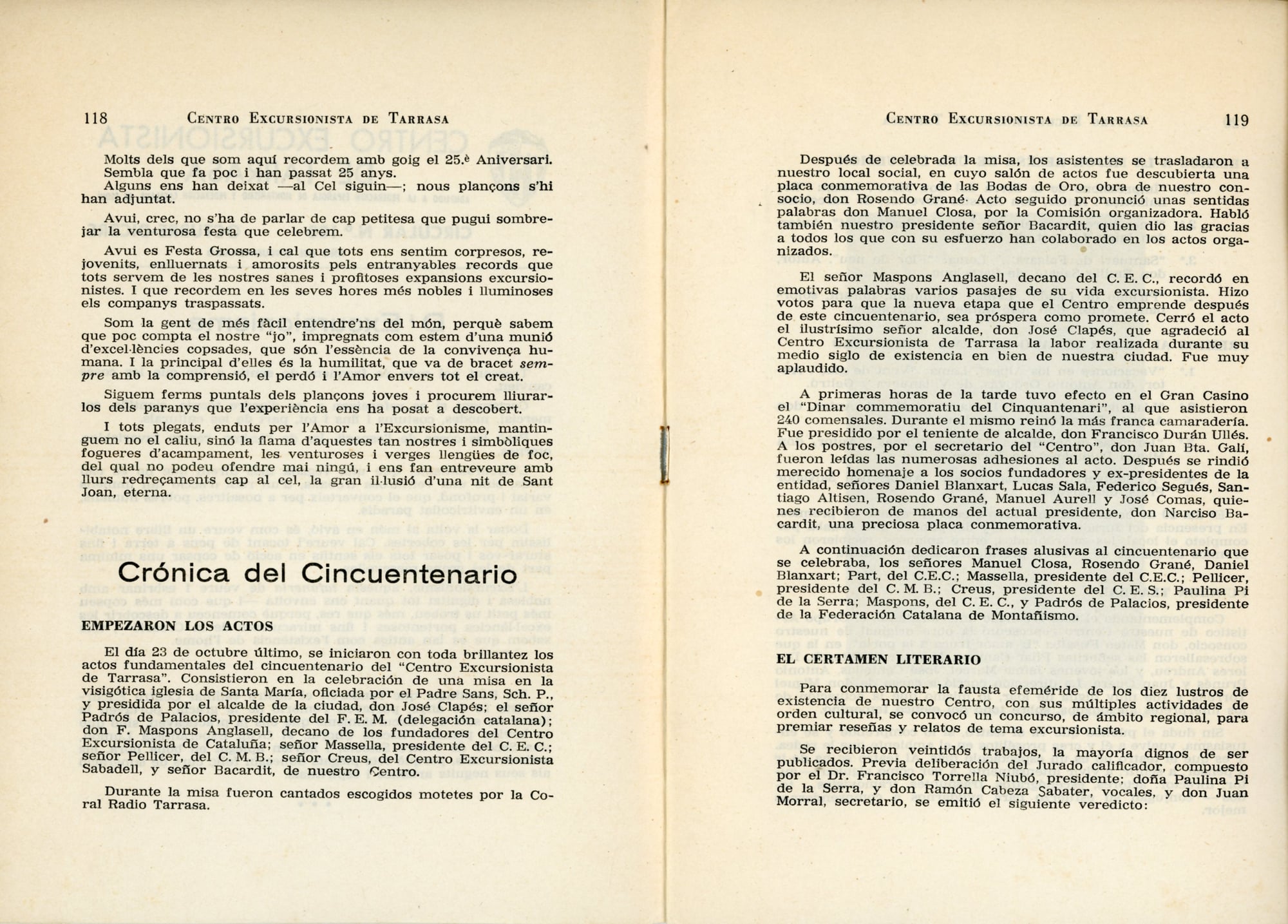 En record del 50 aniversari del Centre Excursionista de Terrassa 1910-1960 - Miniatura 3
