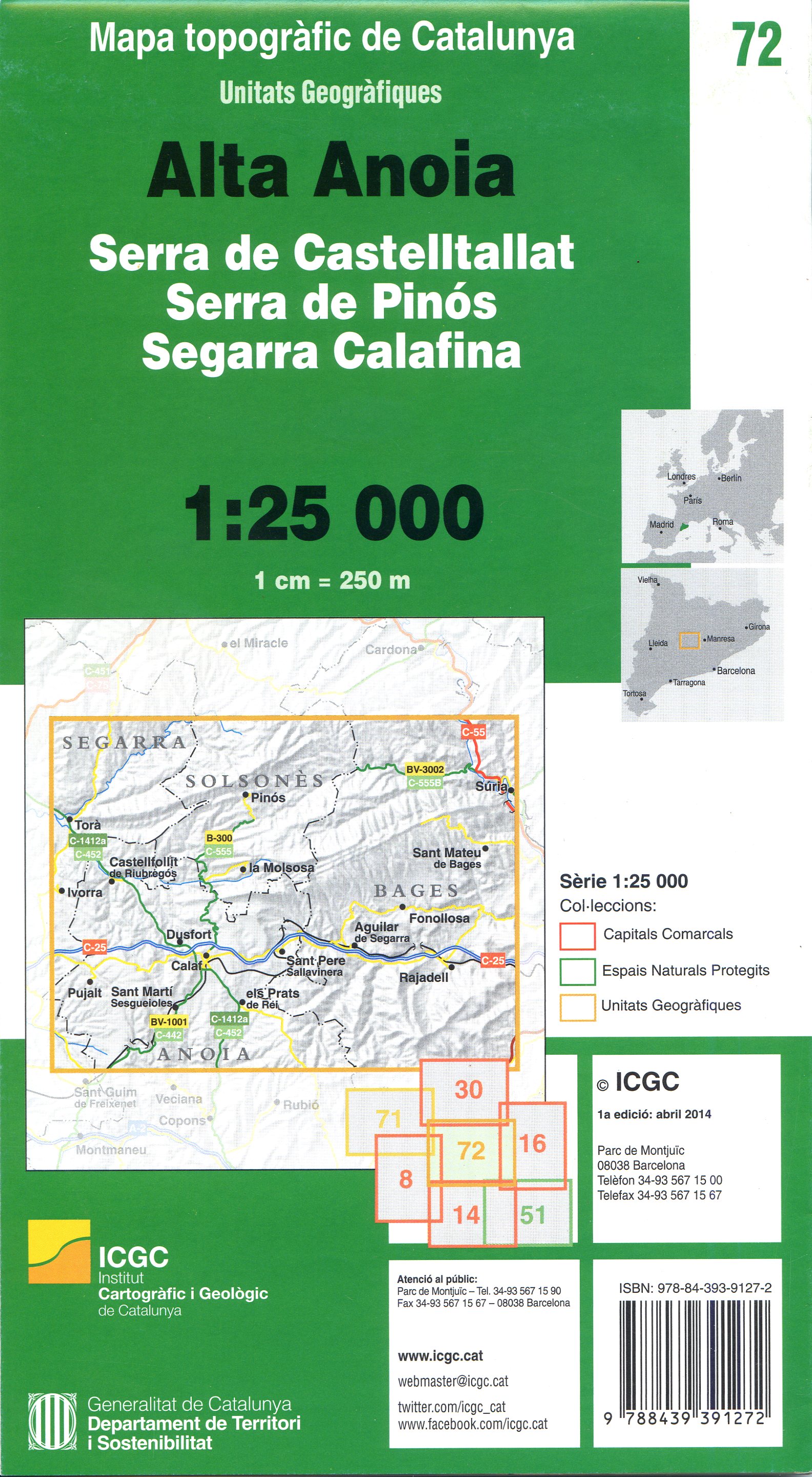 Alta Anoia : Serra de Castelltallat : Serra de Pinó : Segarra Calafina - Miniatura 2