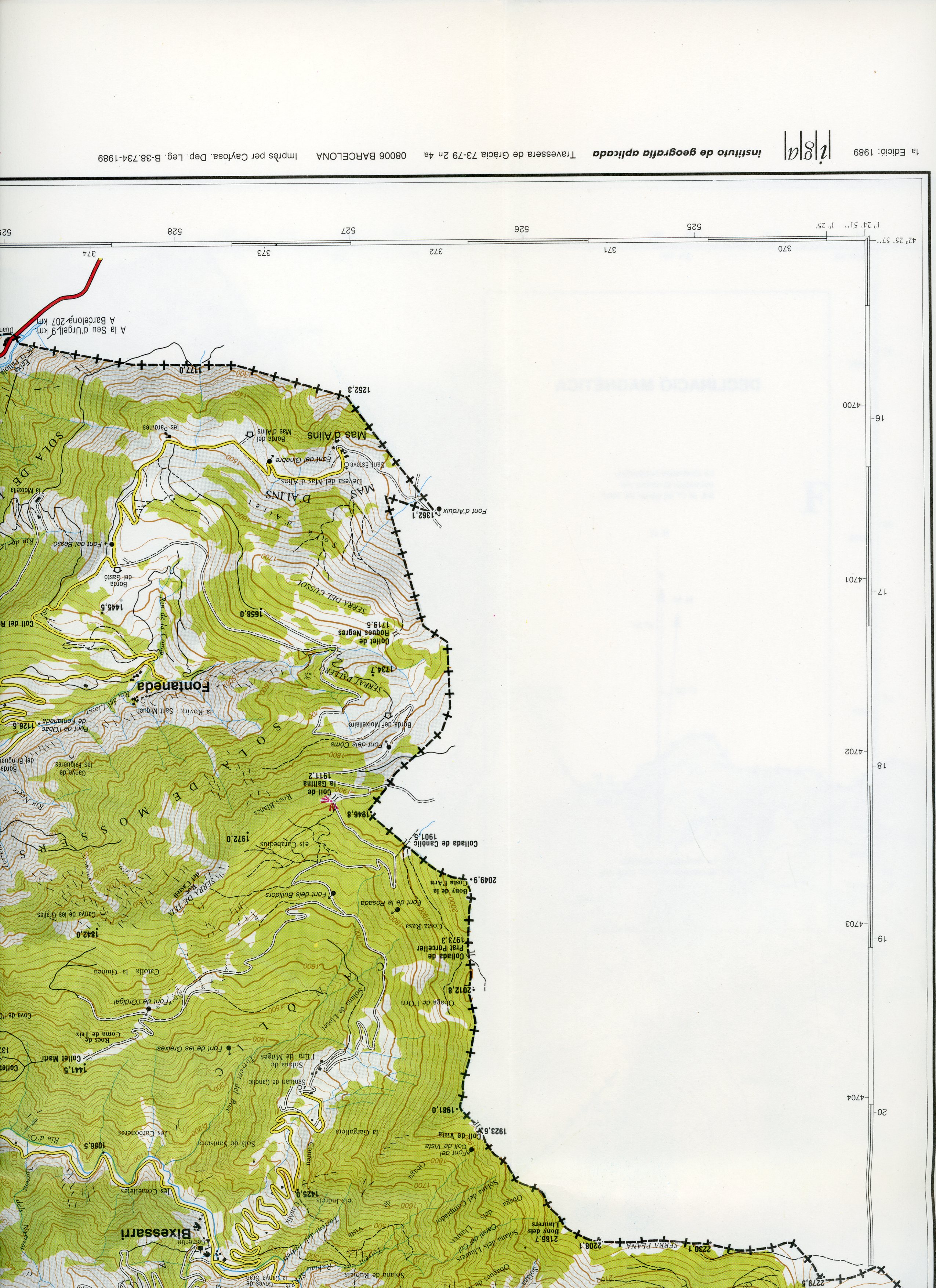 Andorra : Mapa topogràfic 1:25.000 - Miniatura 2