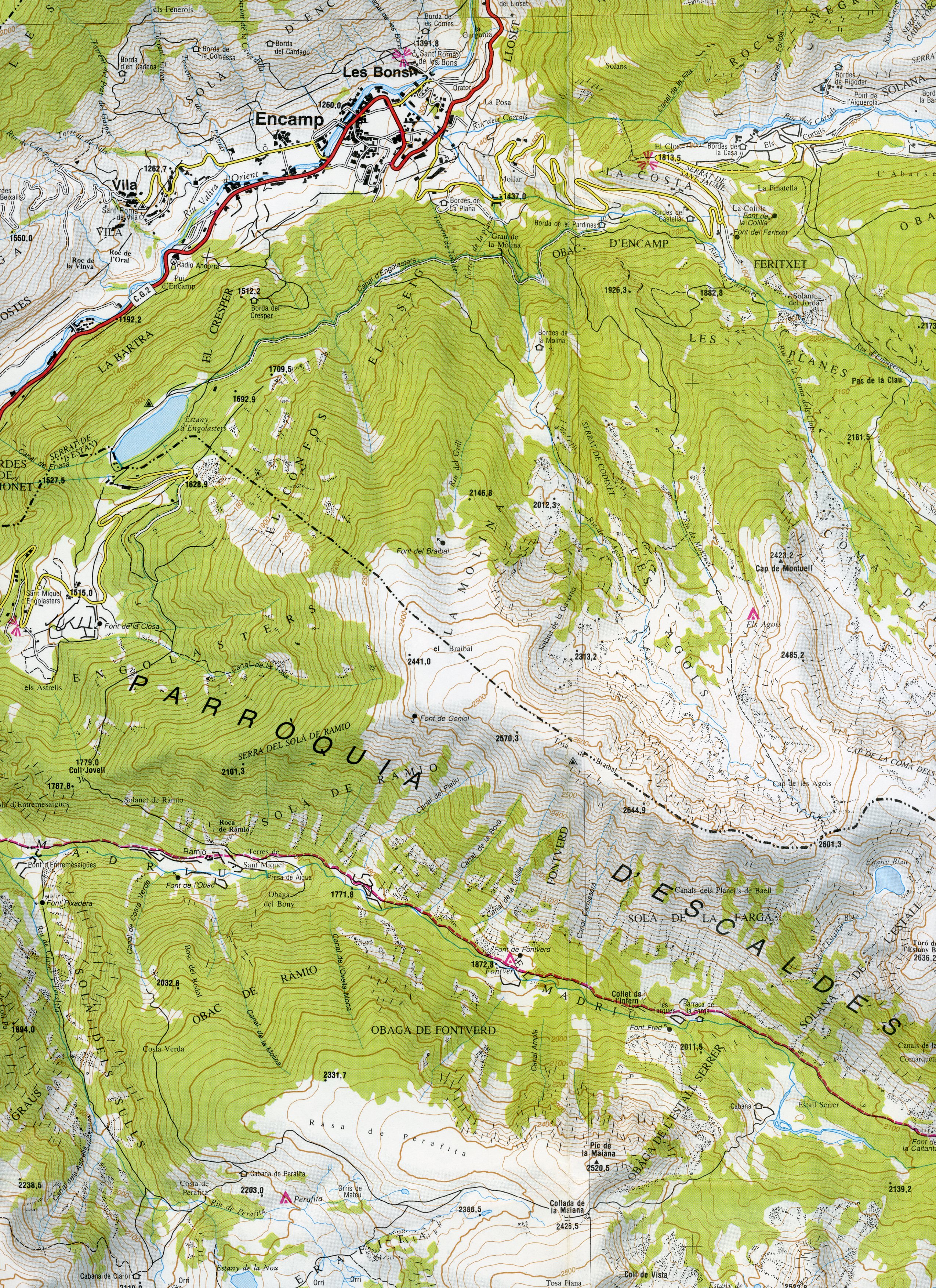 Andorra : Mapa topogràfic 1:25.000 - Miniatura 3