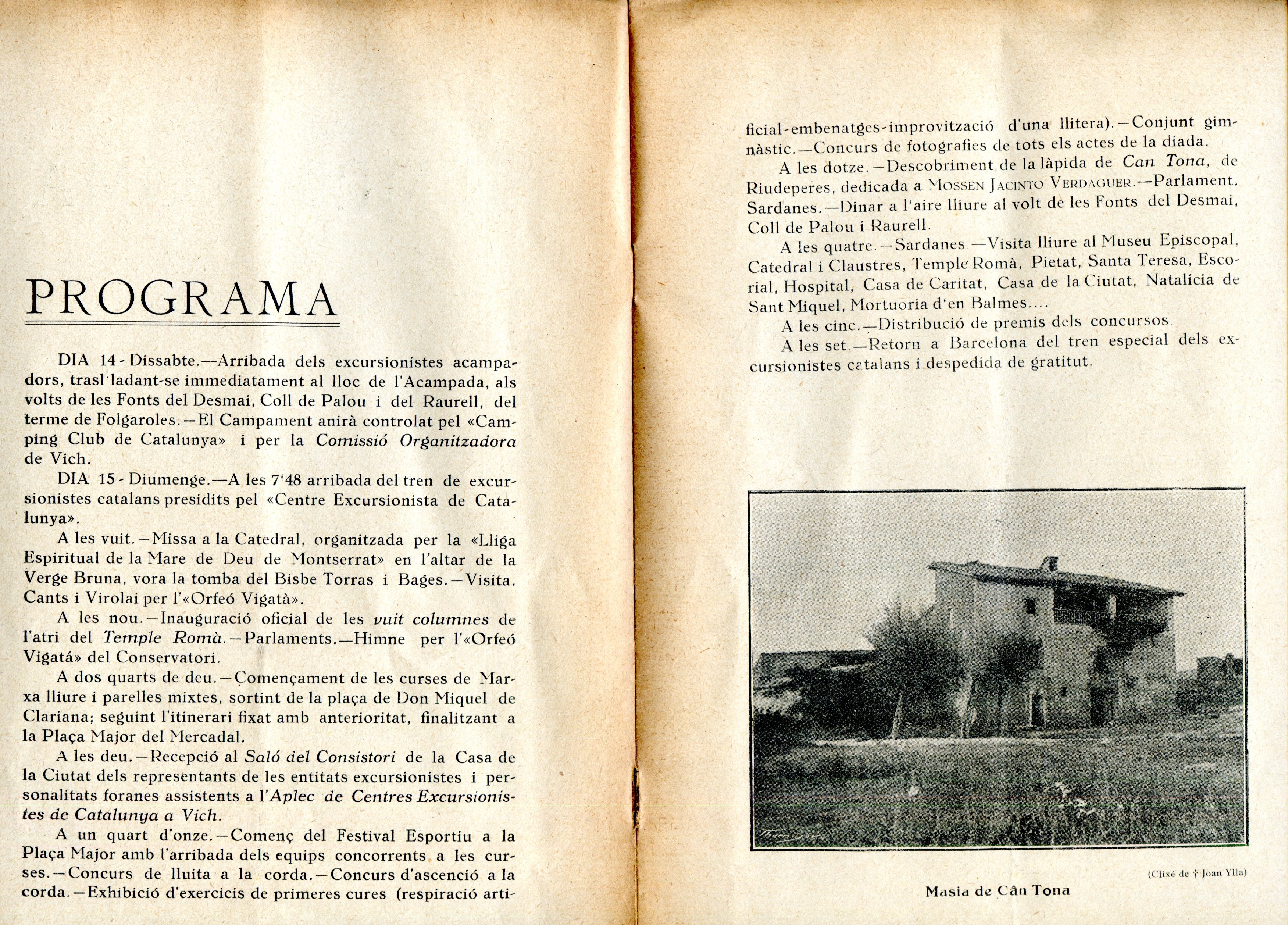 Aplec excursionista a Vich - 15 juny 1930 - Miniatura 2