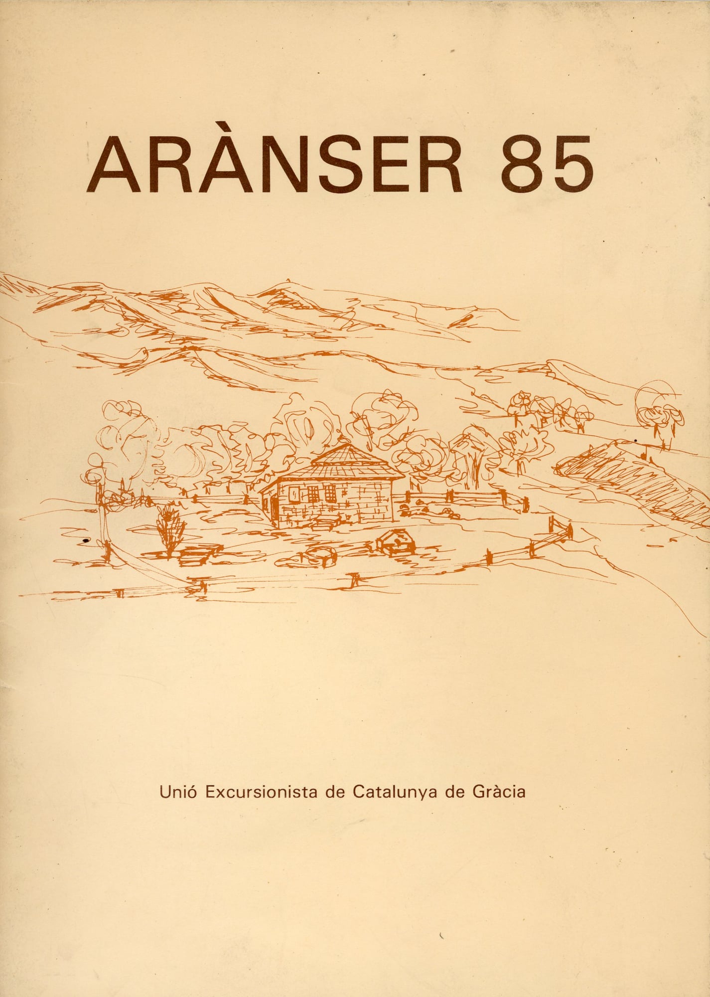 Arànser 85 : Campament de Vacances (del 8 al 14 de juliol del 1985) - Portada
