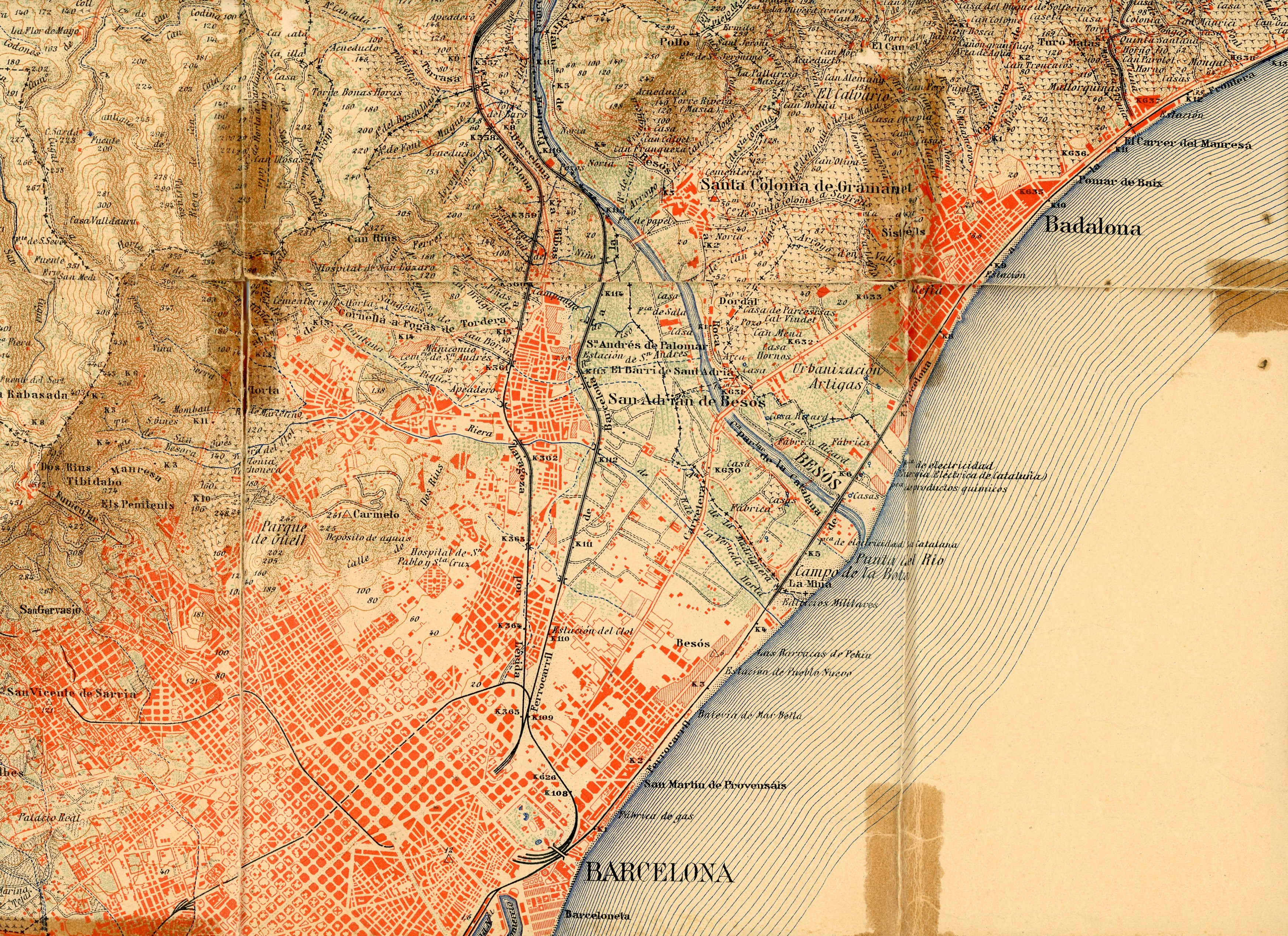 Barcelona. (Ciudad) : Escala de 1.50.000 - Miniatura 3