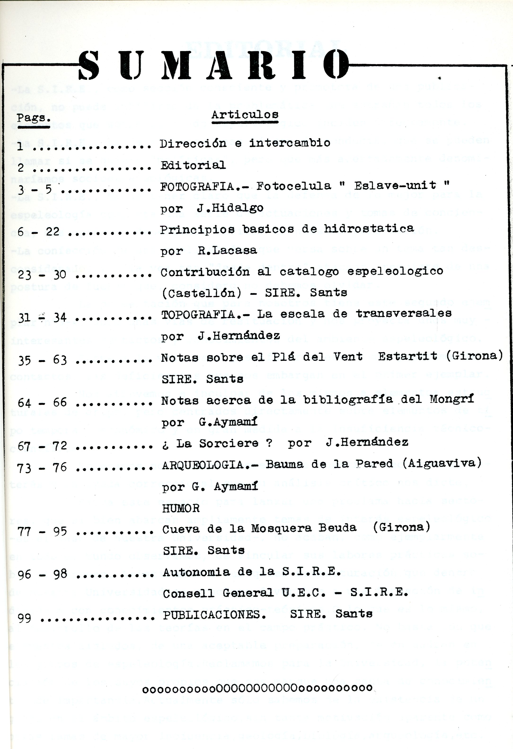 Boletín de Información : Sección de Investigaciones y Recupraciones Espeleológicas - Miniatura 2