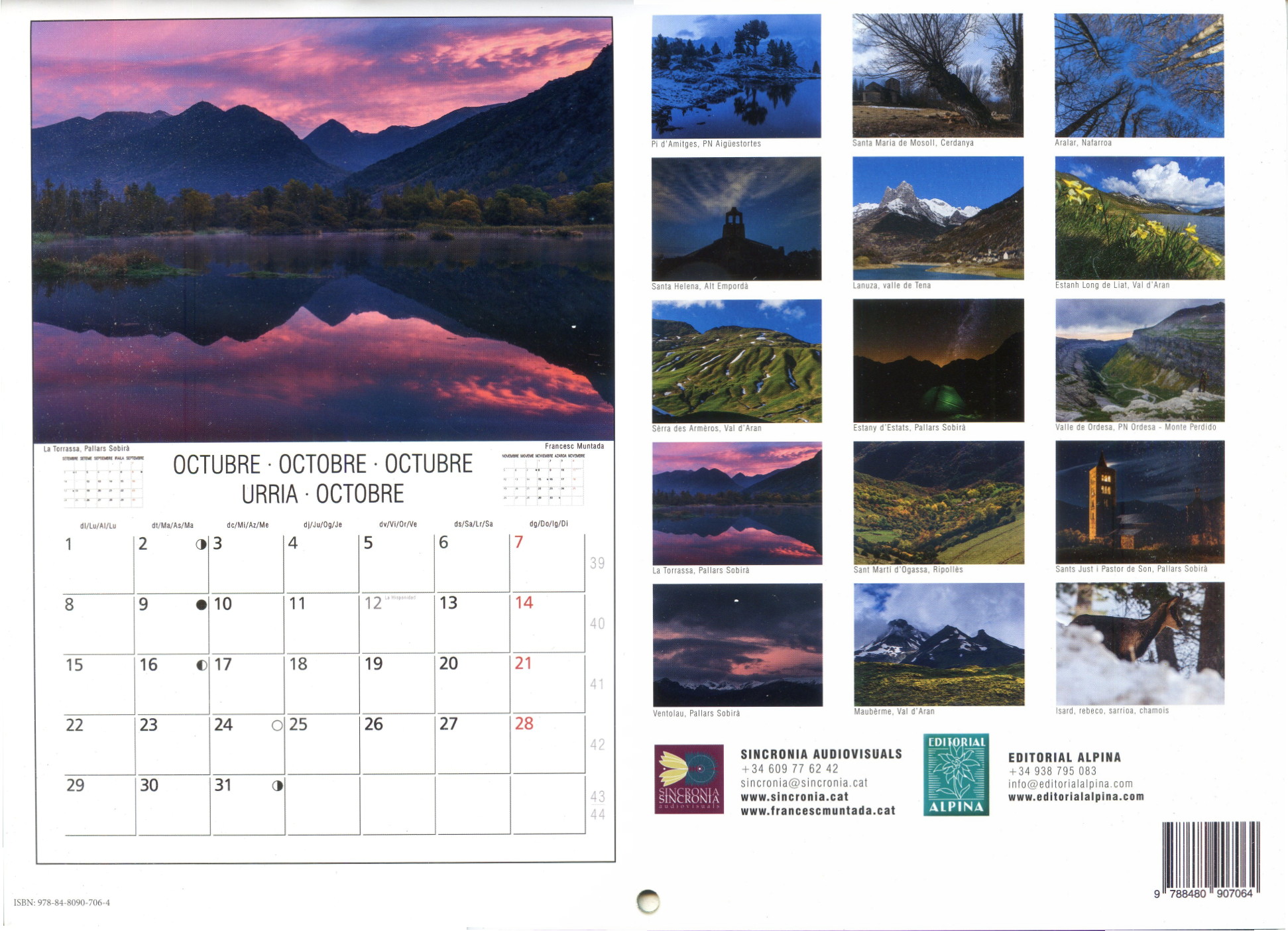 2018 : Calendari · Calendario · Egutegia · Calendier : Pyrene - Miniatura 2