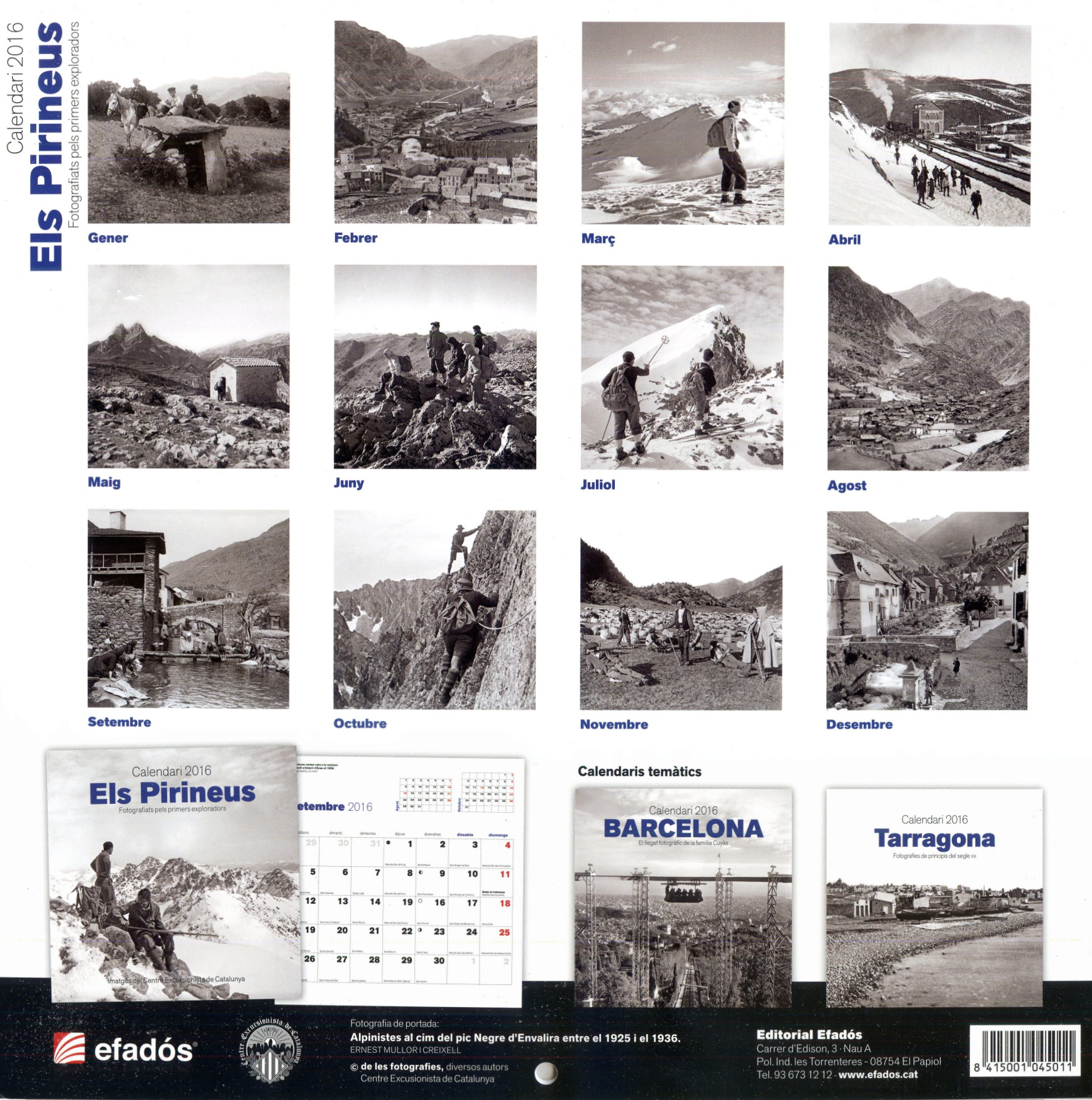 Calendari 2016 : Els Pirineus : Fotografiats pels primers exploradors : Imatges del Centre Excursionista de Catalunya - Miniatura 2