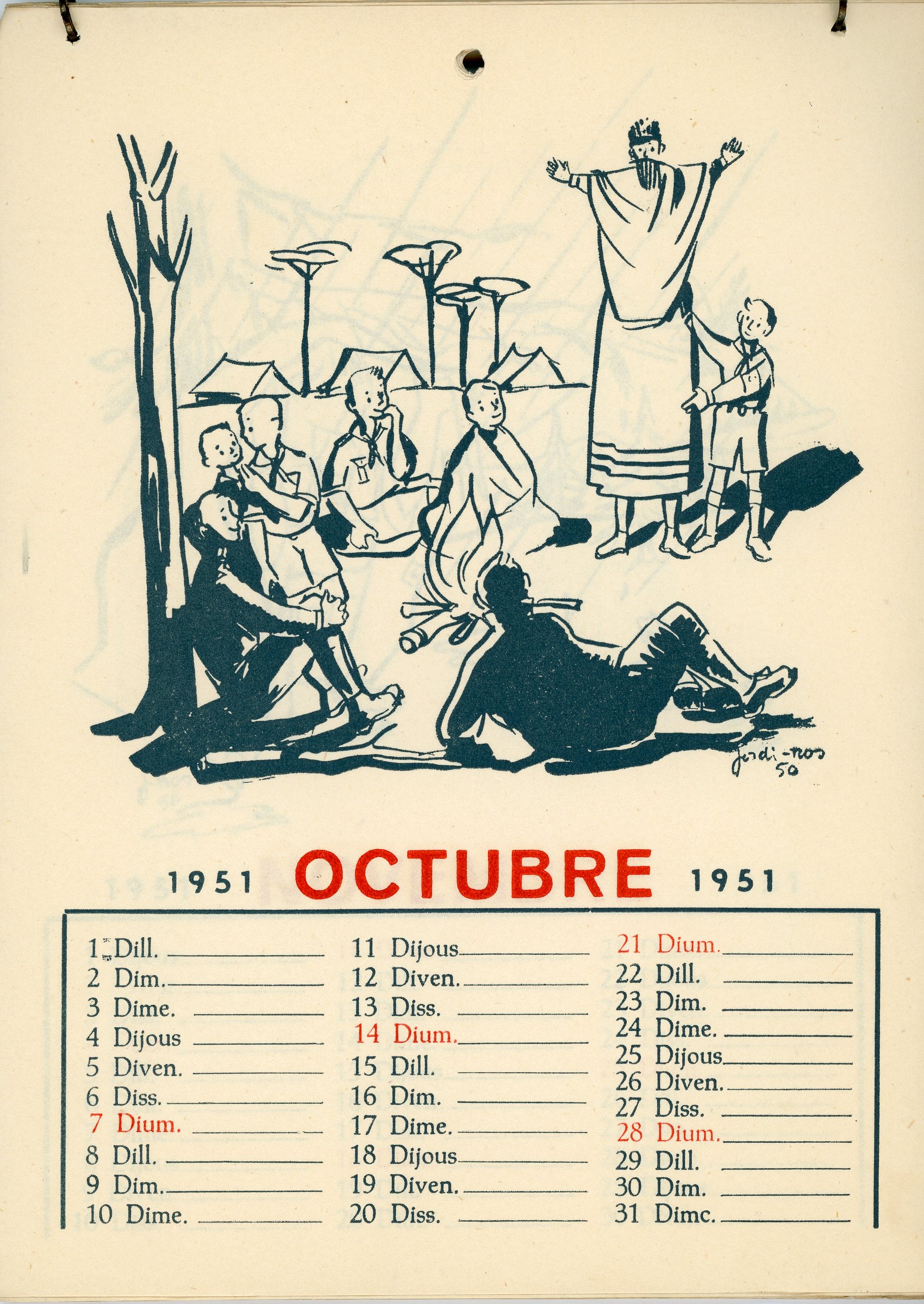 1951 [Calendari] - Miniatura 2