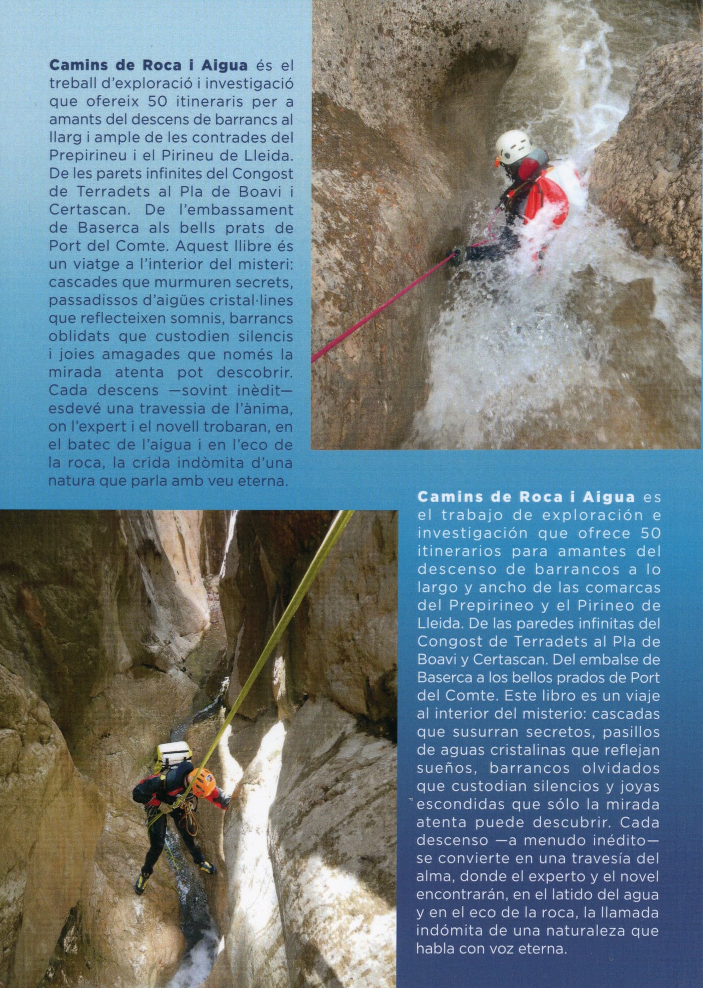 Camins de roca i aigua : Descens de barrancs i engorjats al Prepirineu i Pirineu de Lleida - Miniatura 6