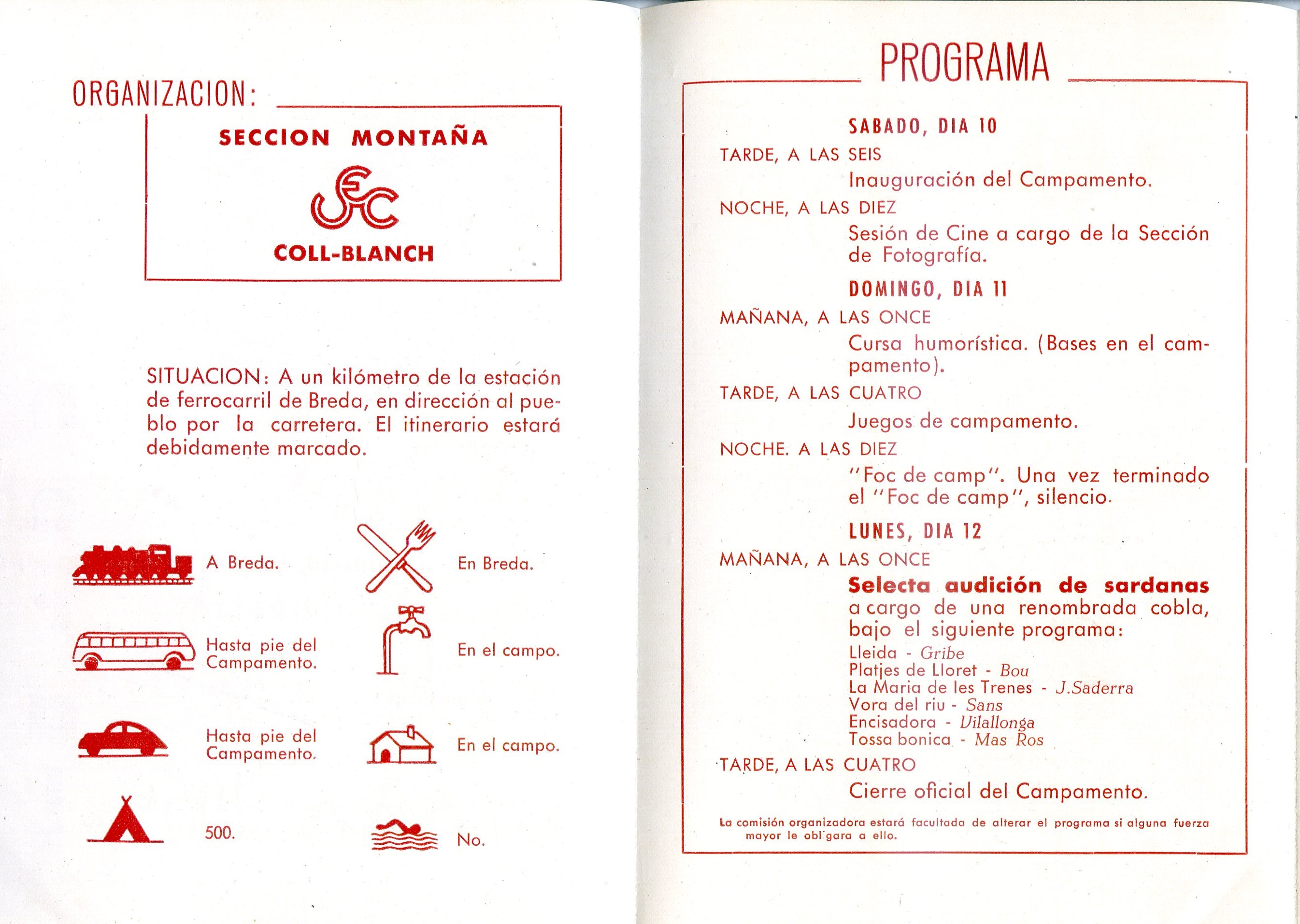 Campamento General UEC : Otoño 1959 : Días 10, 11 y 12 octubre Breda "Cor d'en Marc" - Miniatura 2