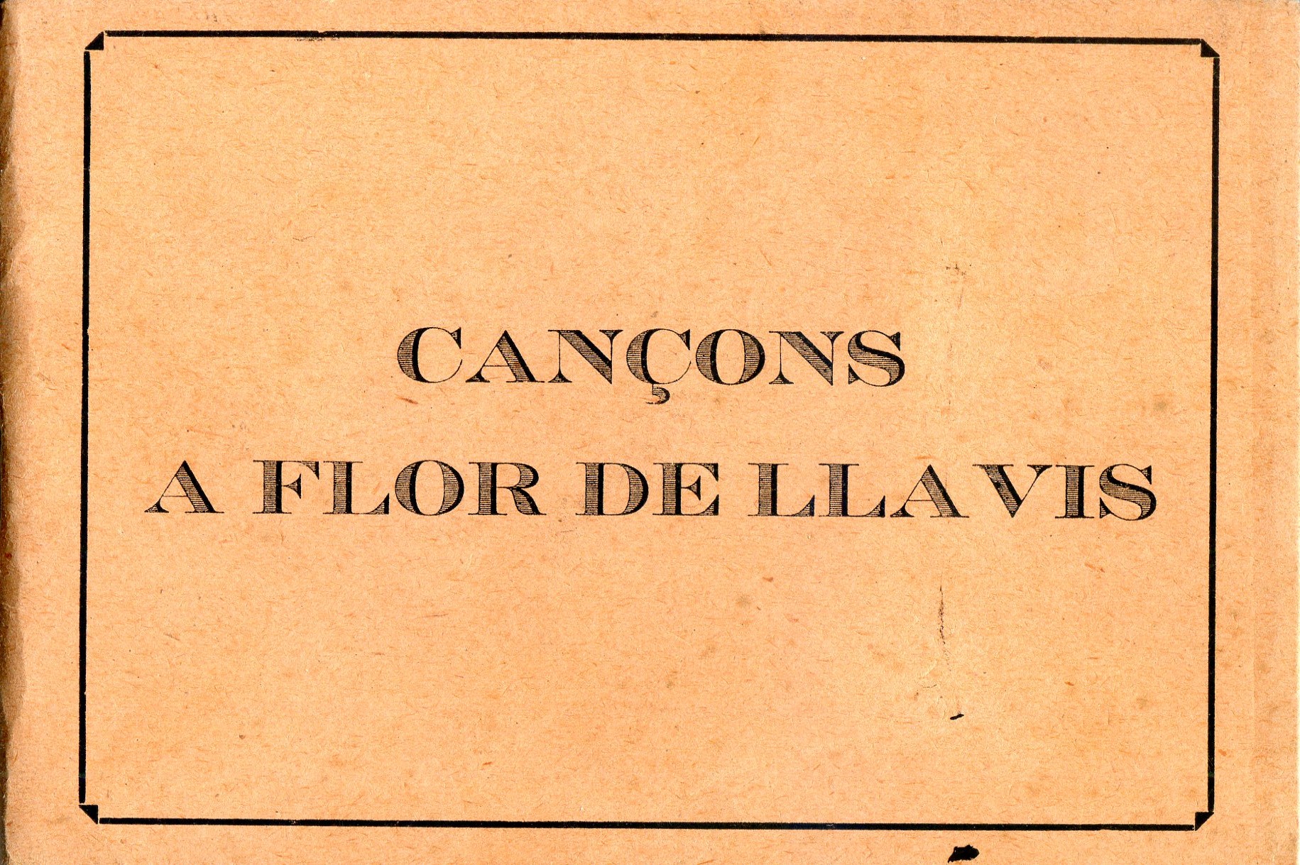 Cançons a flor de llavis - Portada