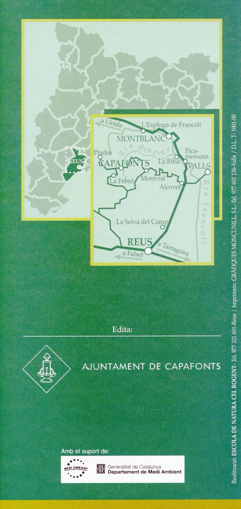 Capafonts : Muntanyes de Prades : La capçalera del riu Brugent : Itinerari de natura autoguiat medi físic - vegetació - fauna - Miniatura 2