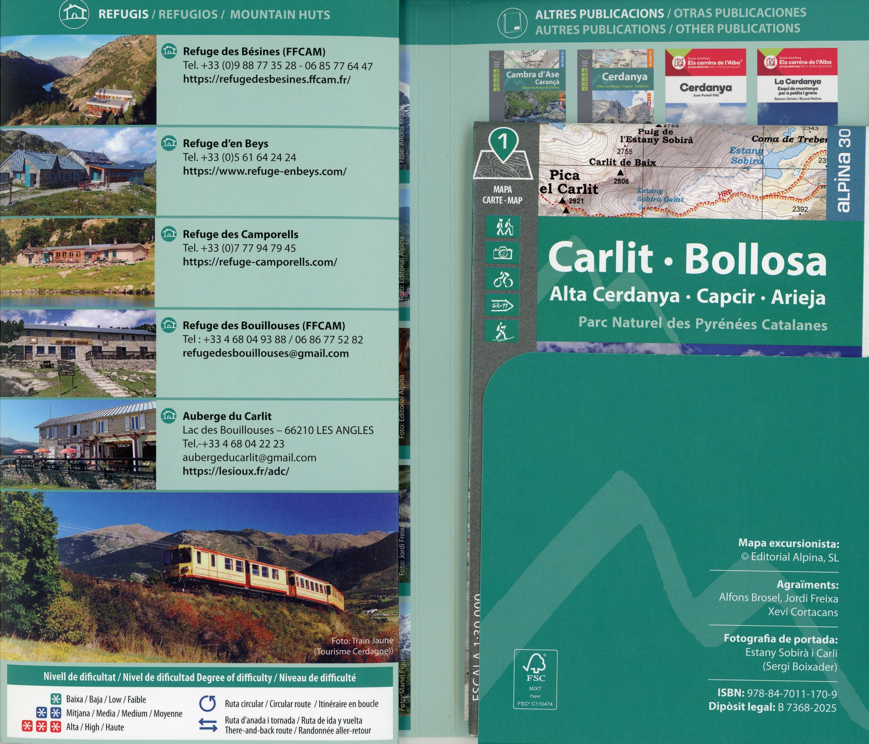 Carlit · Bollosa : Alta Cerdanya · Capcir · Arieja : Parc Naturel des Pyrénées Catalanes - Miniatura 2