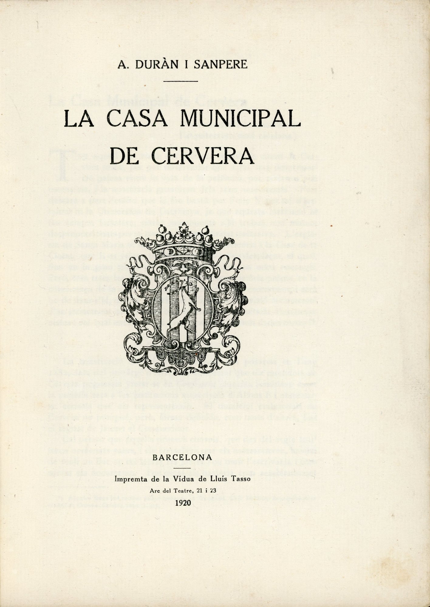 casa municipal de Cervera, La - Miniatura 2