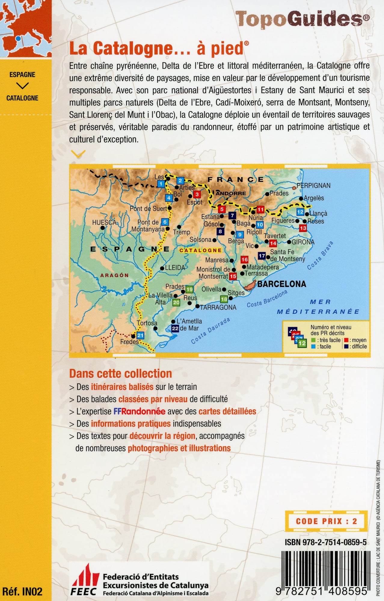 Catalogne à pied, La : 22 Promenades & Randonnées : PR - Miniatura 3