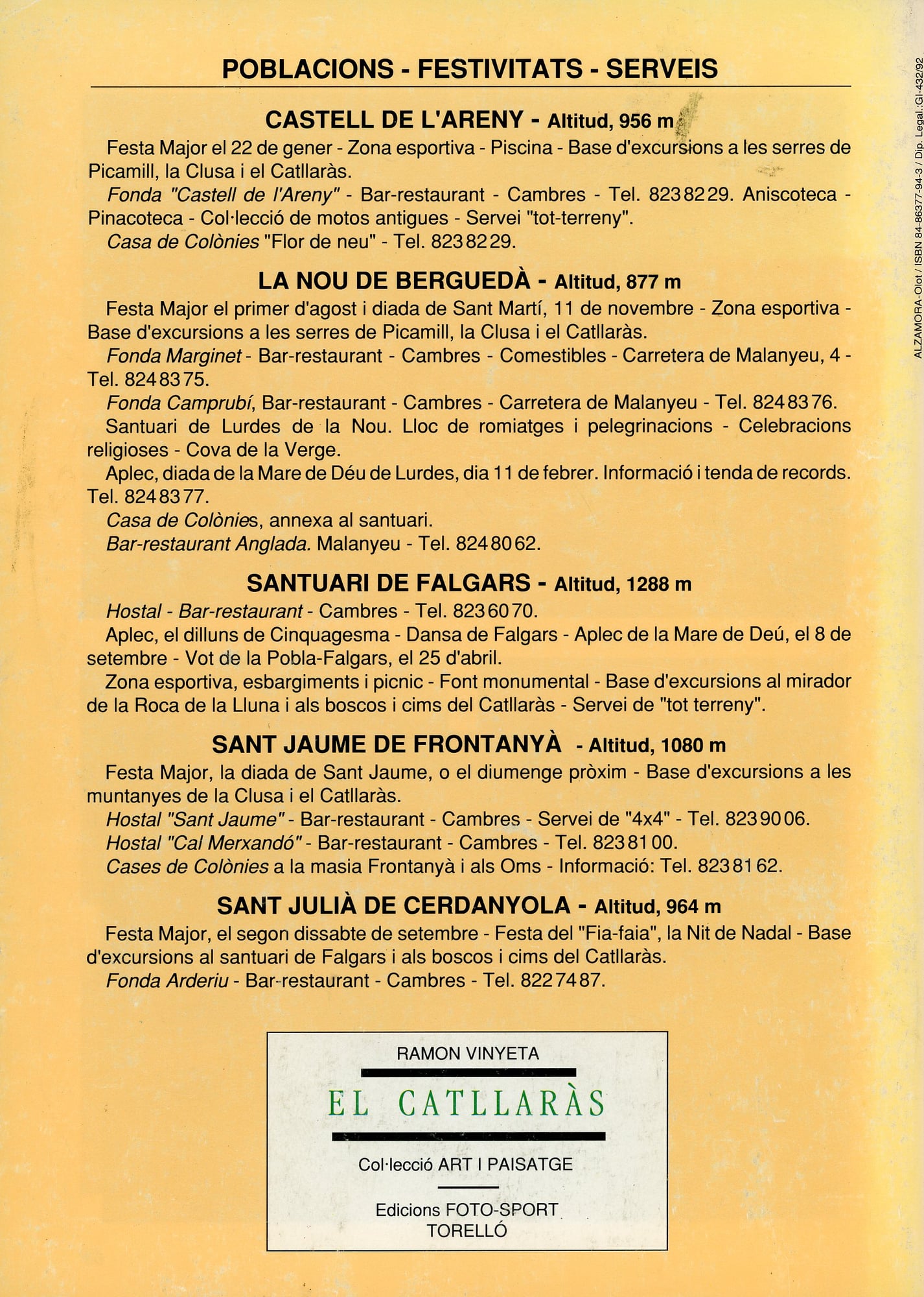 Catllaràs, El : Santuari de Falgars - Sant Jaume de Frontanyà - Castell de l'Areny - La Nou de Berguedà - Sant Julià de cerdanyola - Malanyeu - Miniatura 2