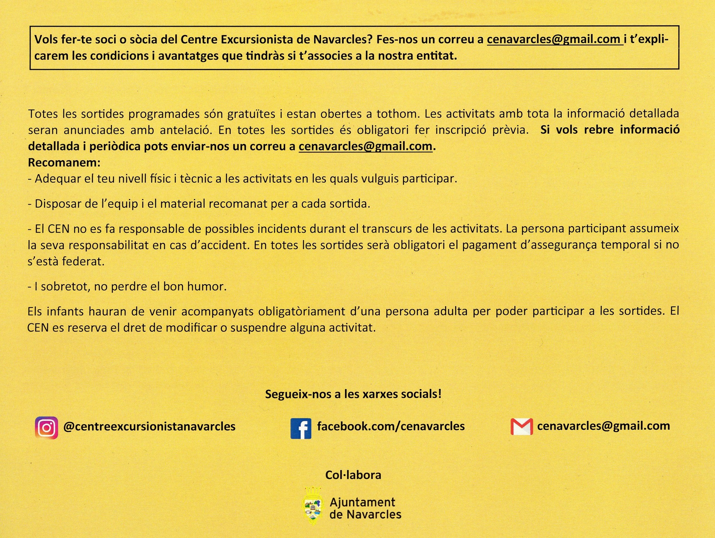 Calendari de sortides 2025 : Centre Excursionista de Navarcles - Miniatura 3