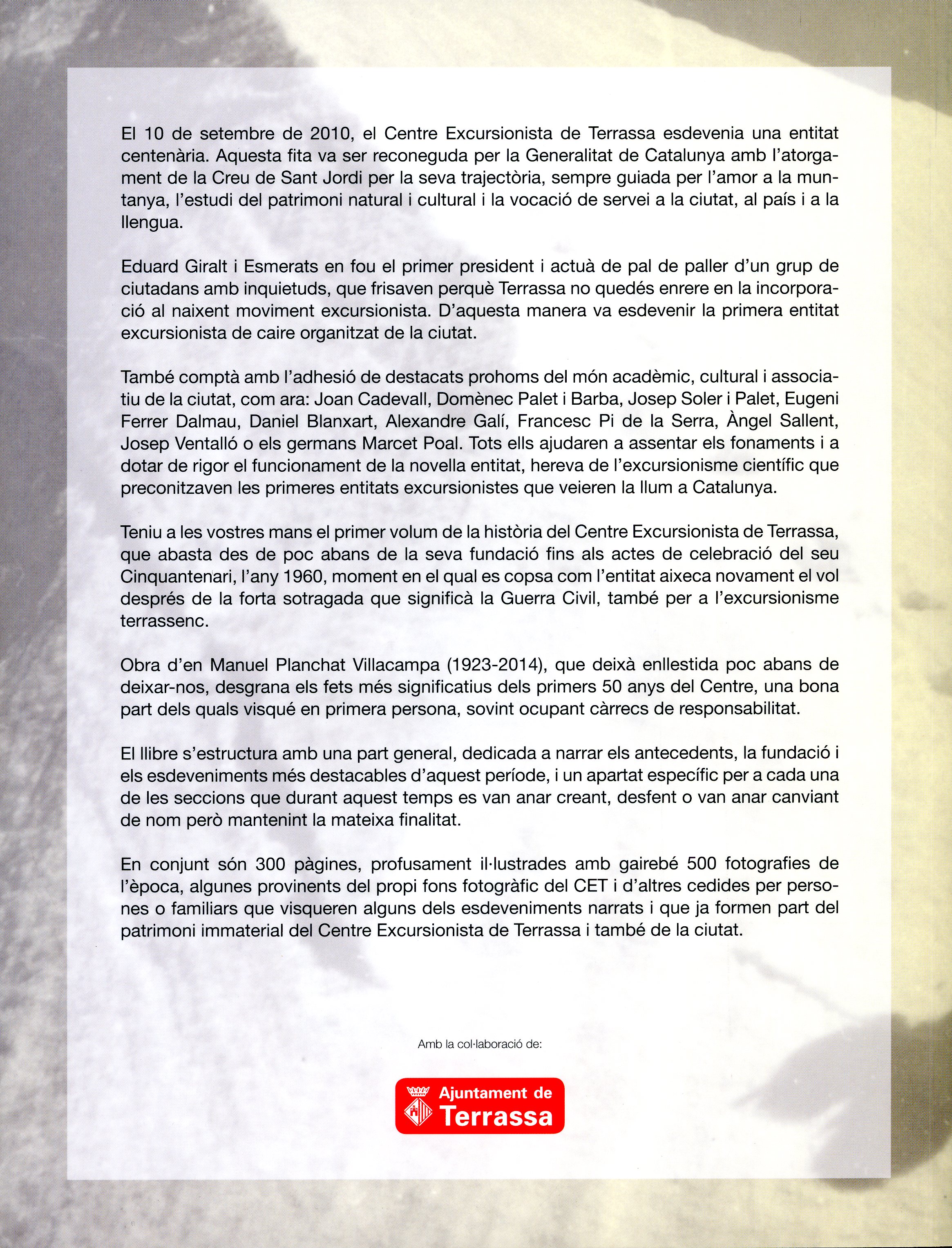 Centre Excursionista de Terrassa, crònica dels primers cinquanta anys d'una entitat centenaria : 1910 - 1960 - Miniatura 3