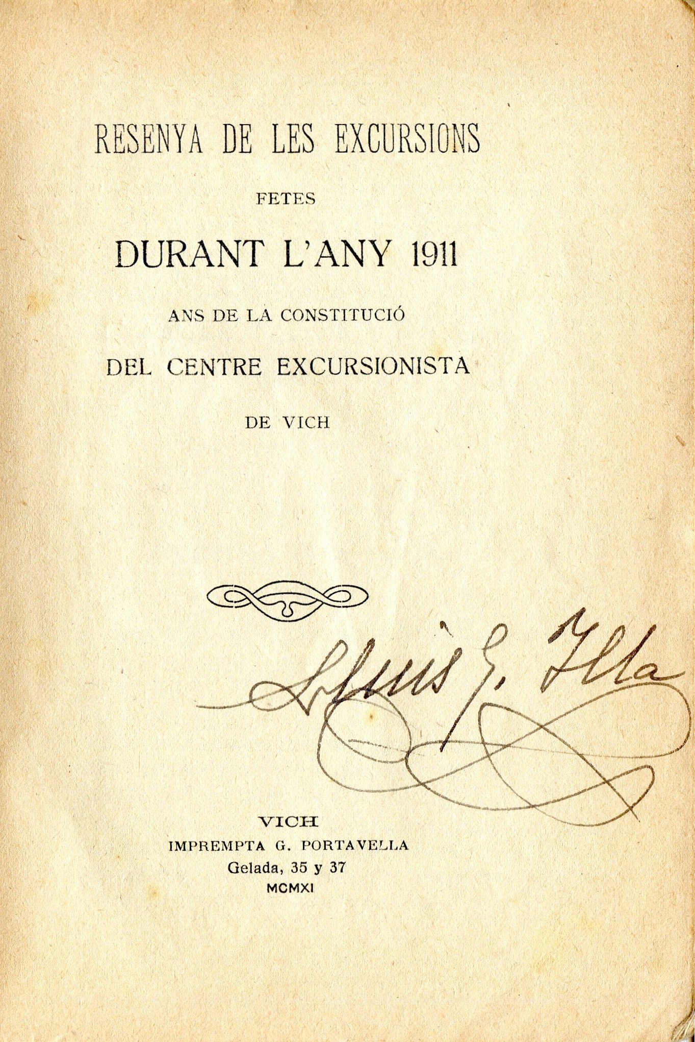 Resenya de les excursions fetes durant l'any 1911 ans de la constitució del Centre Excursionista de Vich - Miniatura 2