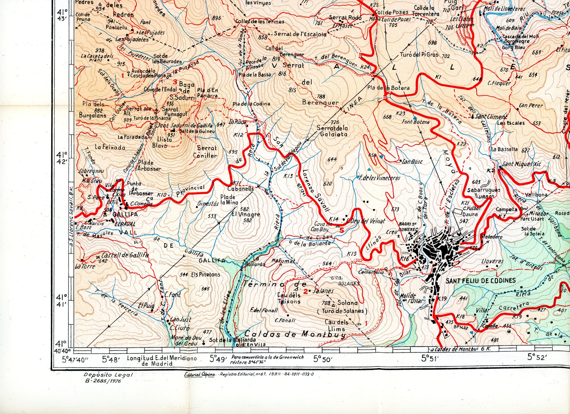 Cingles de Bertí i de Gallifa : Valldeneu - Sot del Bac - Sant Miquel del Fai : Sant Quirze Safaja - Centelles - El Figaró - Sant Feliu de Codines - Bigues - La Garriga - Miniatura 5