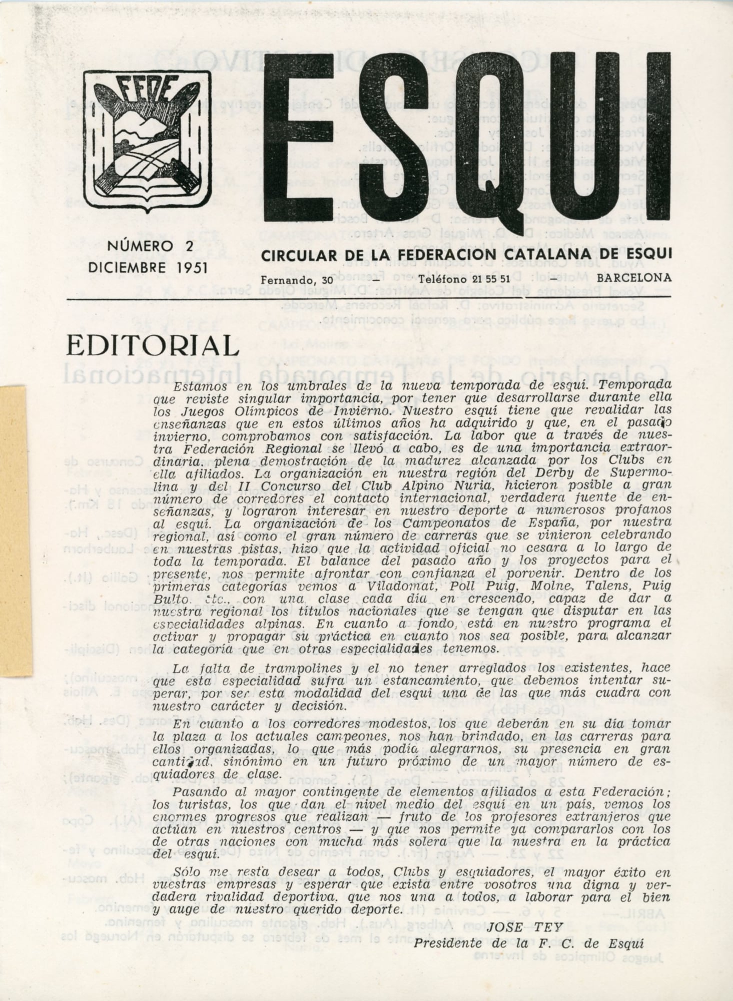 ESQUI : Circular de la Federación Catalana de Esquí - Miniatura 3