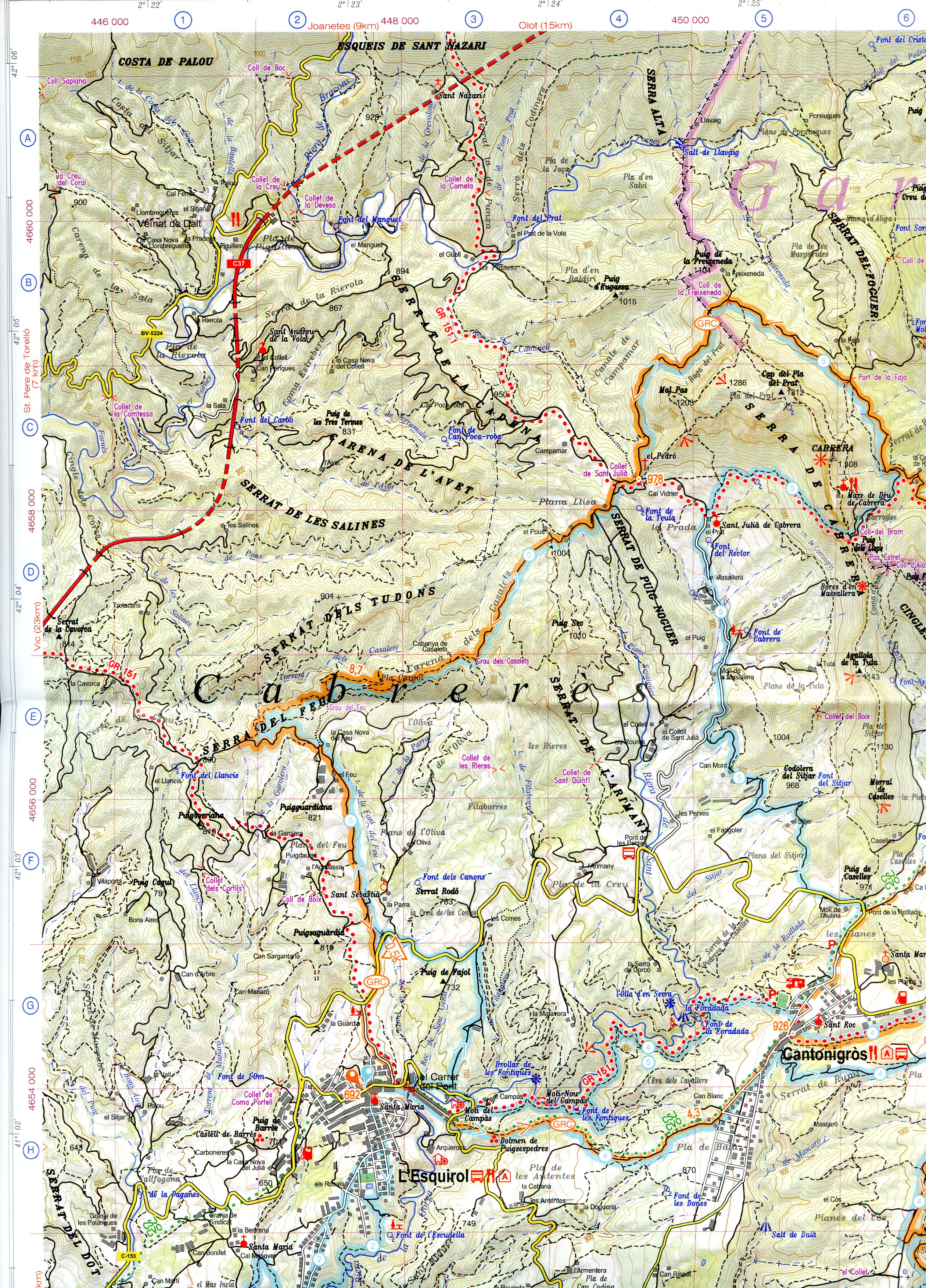 Collsacabra en bicicleta : Mapa ciclista · Bicycle map - Miniatura 3