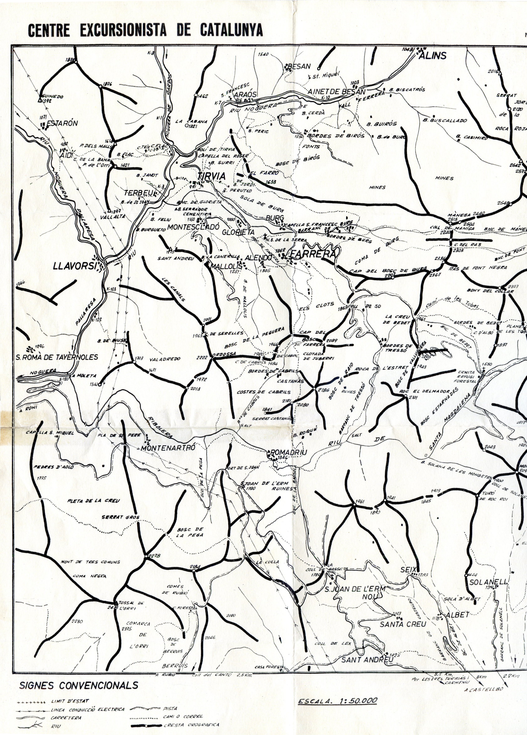 Mapa de la región de la Coma de Burg y el Valle de Santa Magdalena - Miniatura 2