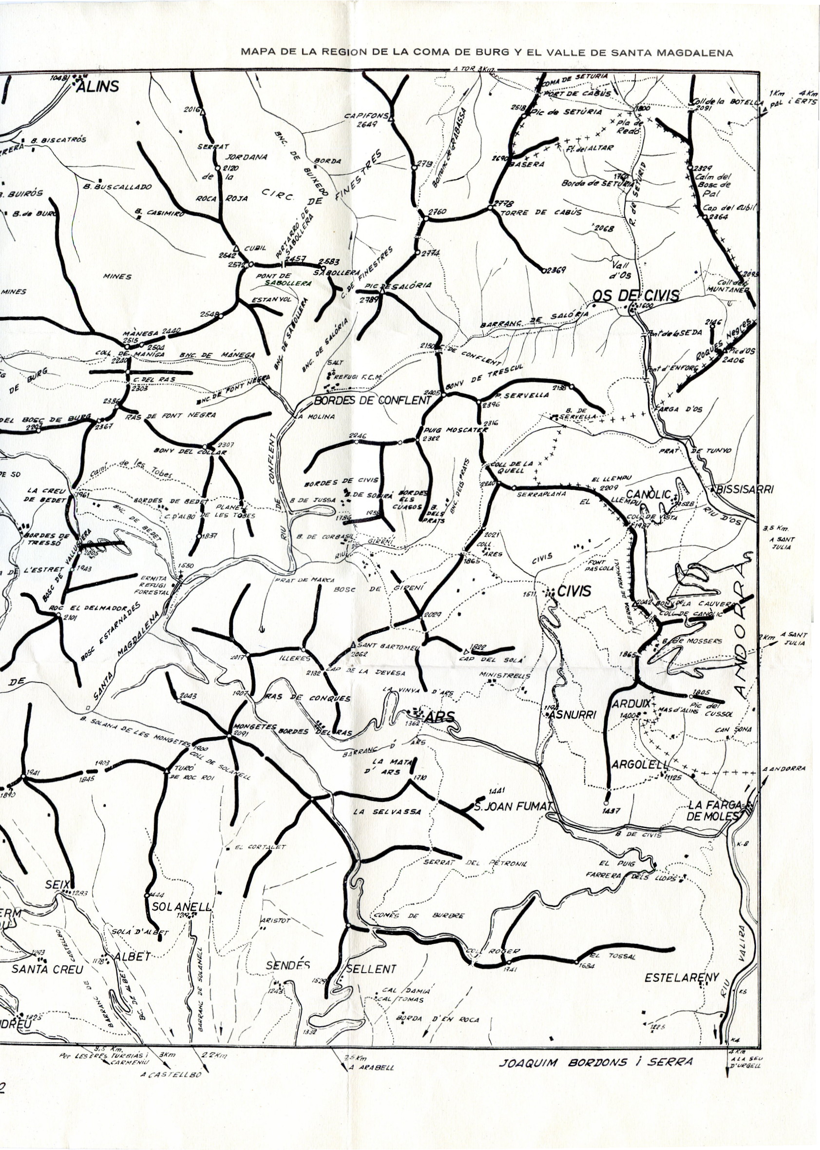 Mapa de la región de la Coma de Burg y el Valle de Santa Magdalena - Miniatura 3