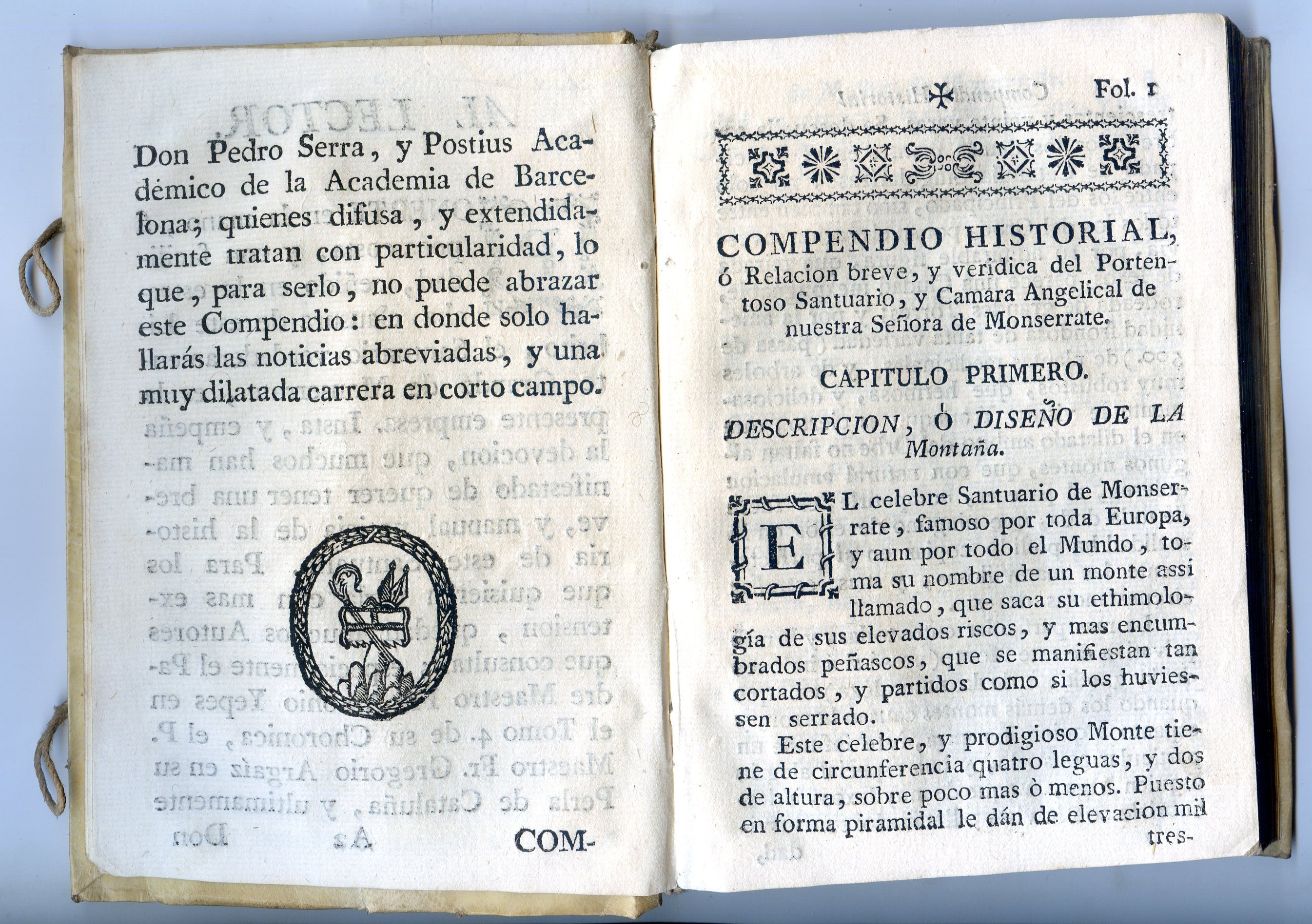 Compendio historial, ó relación breve, y verídica del portentoso santuario, y camara angelical de nuestra señora de Monserrate.Dirigido a los piadosos devotos afectos de aquellas personas, que desean verle,y no se les proporciona la fortuna de conseguirlo - Miniatura 4