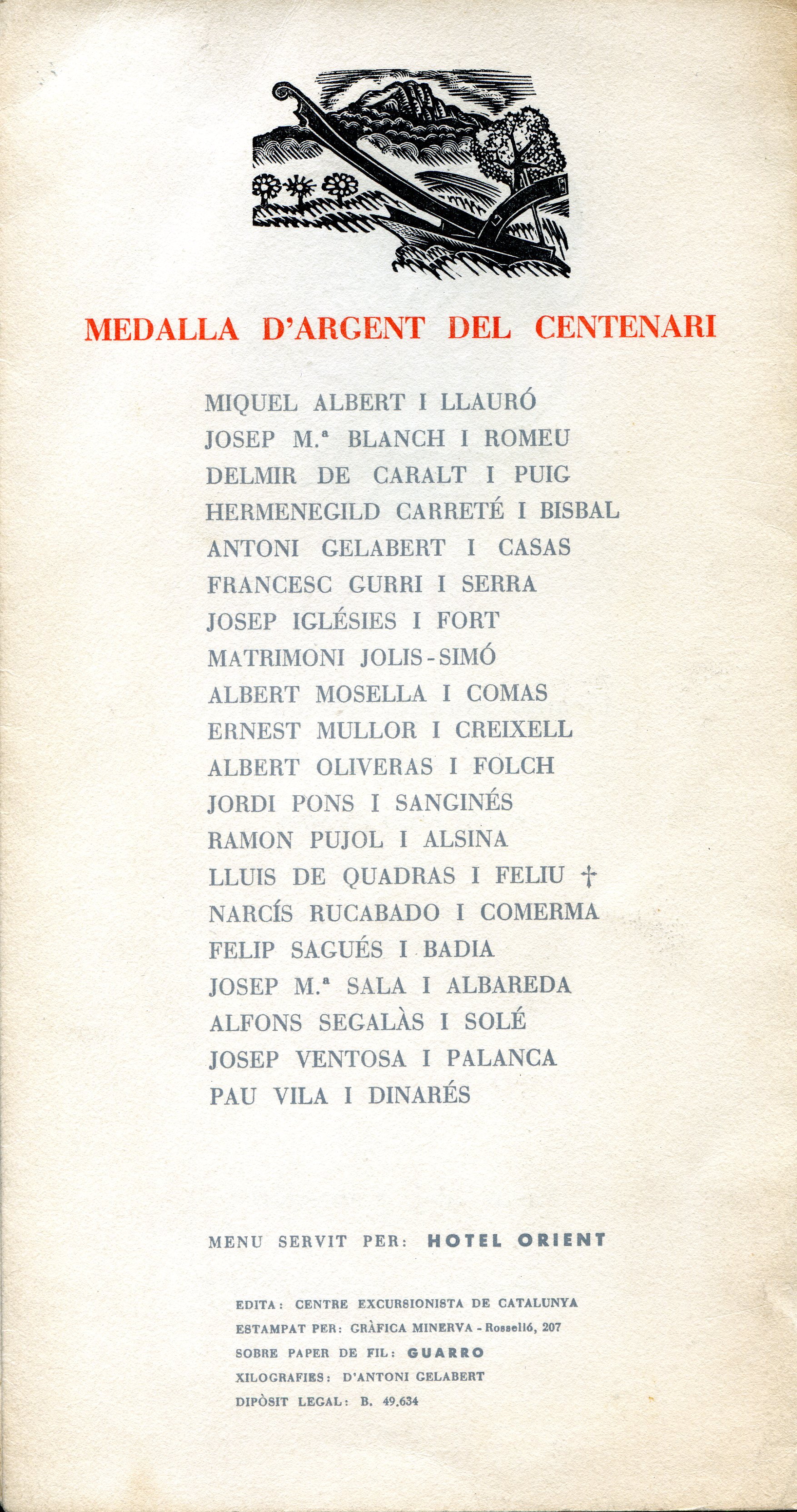 Diada del centenari del Centre Excursionista de Catalunya a les Drassanes de Barcelona 1876 1976 - Miniatura 3