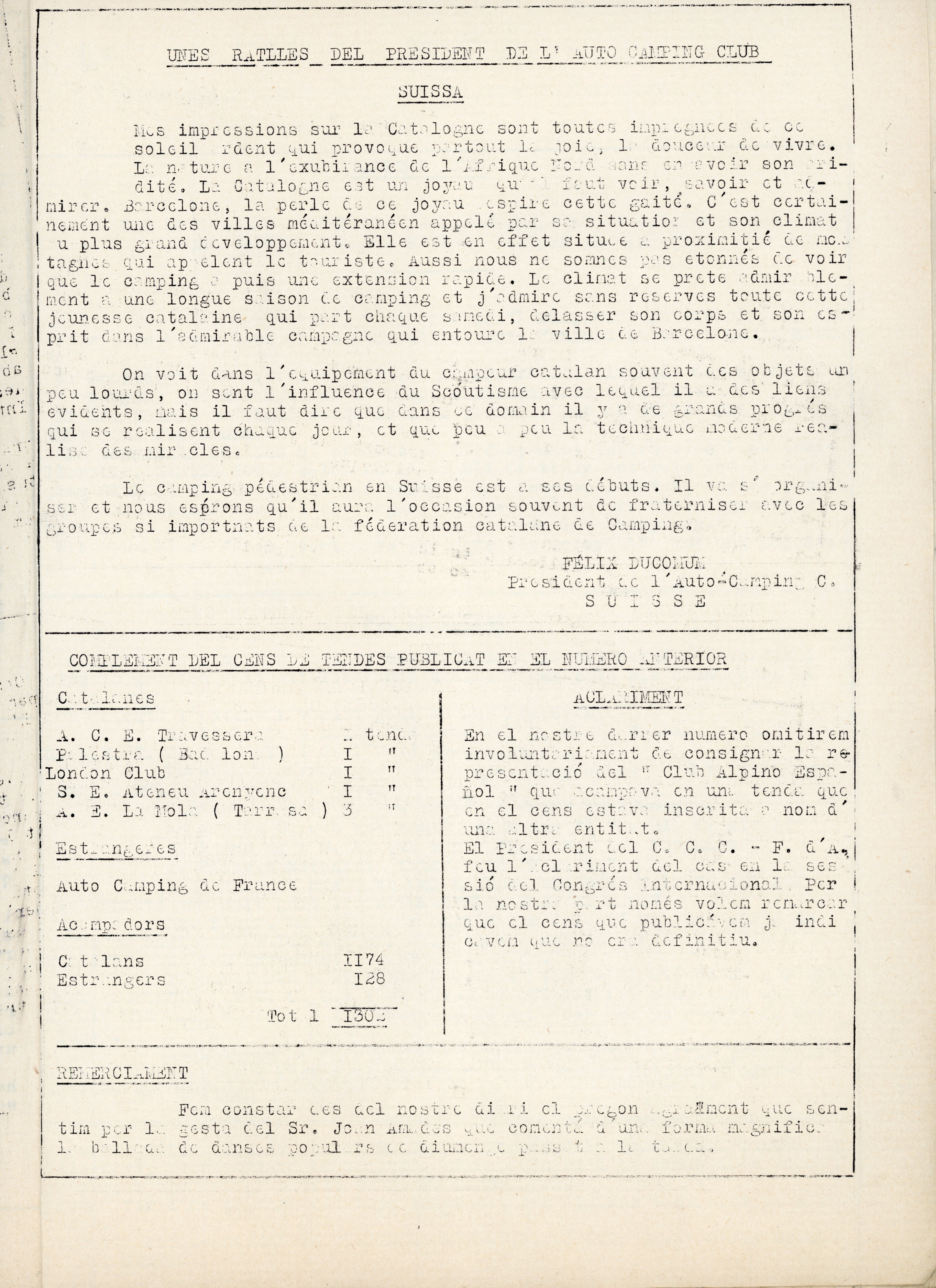 Diari del campament : IV Raylle-Congrés Internacional de Campings Clubs : XI Campament General de Catalunya : I Congrés català d'Acampada - Miniatura 3