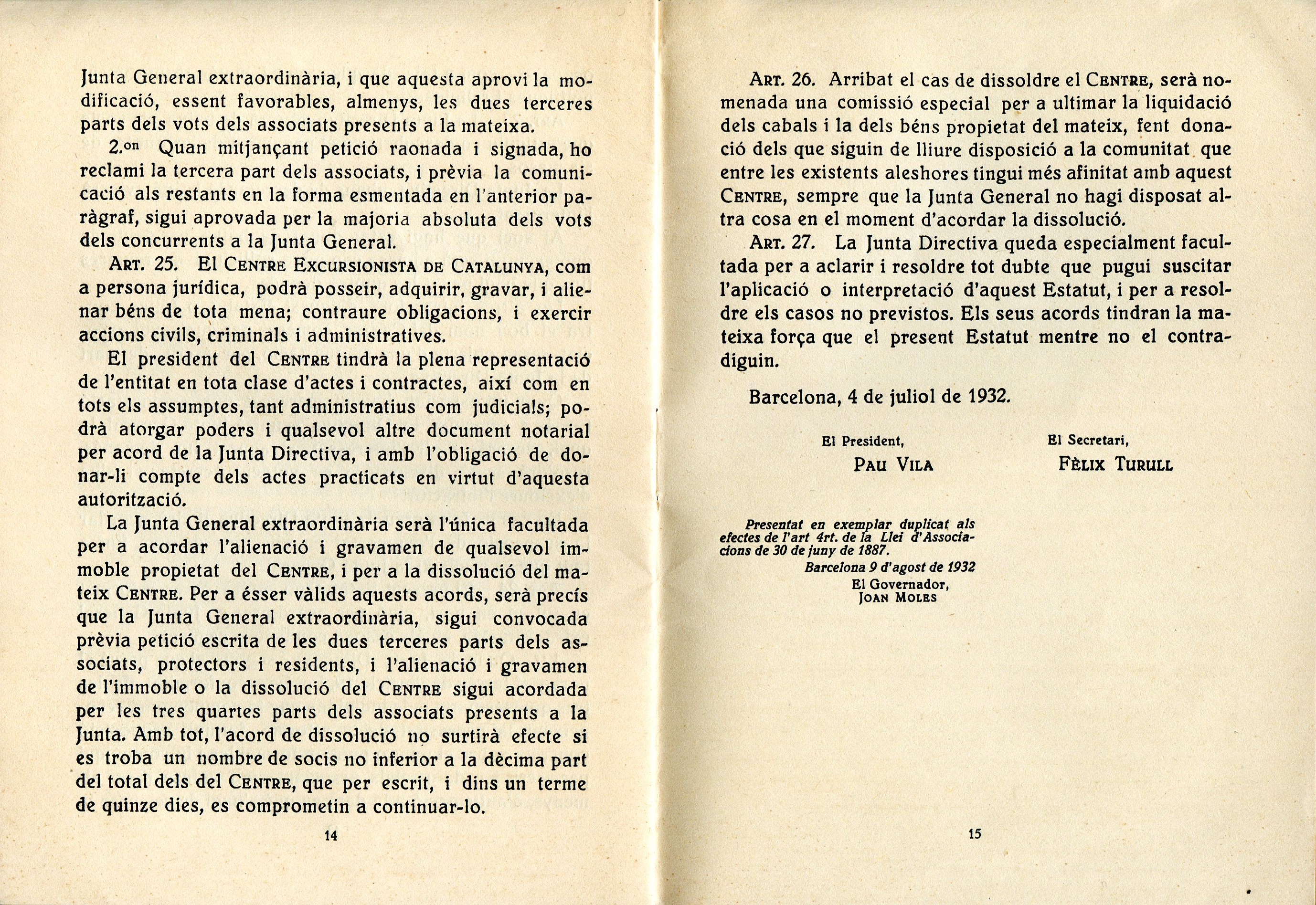Estatut : Centre Excursionista de Catalunya : Club Alpí Català - Miniatura 3