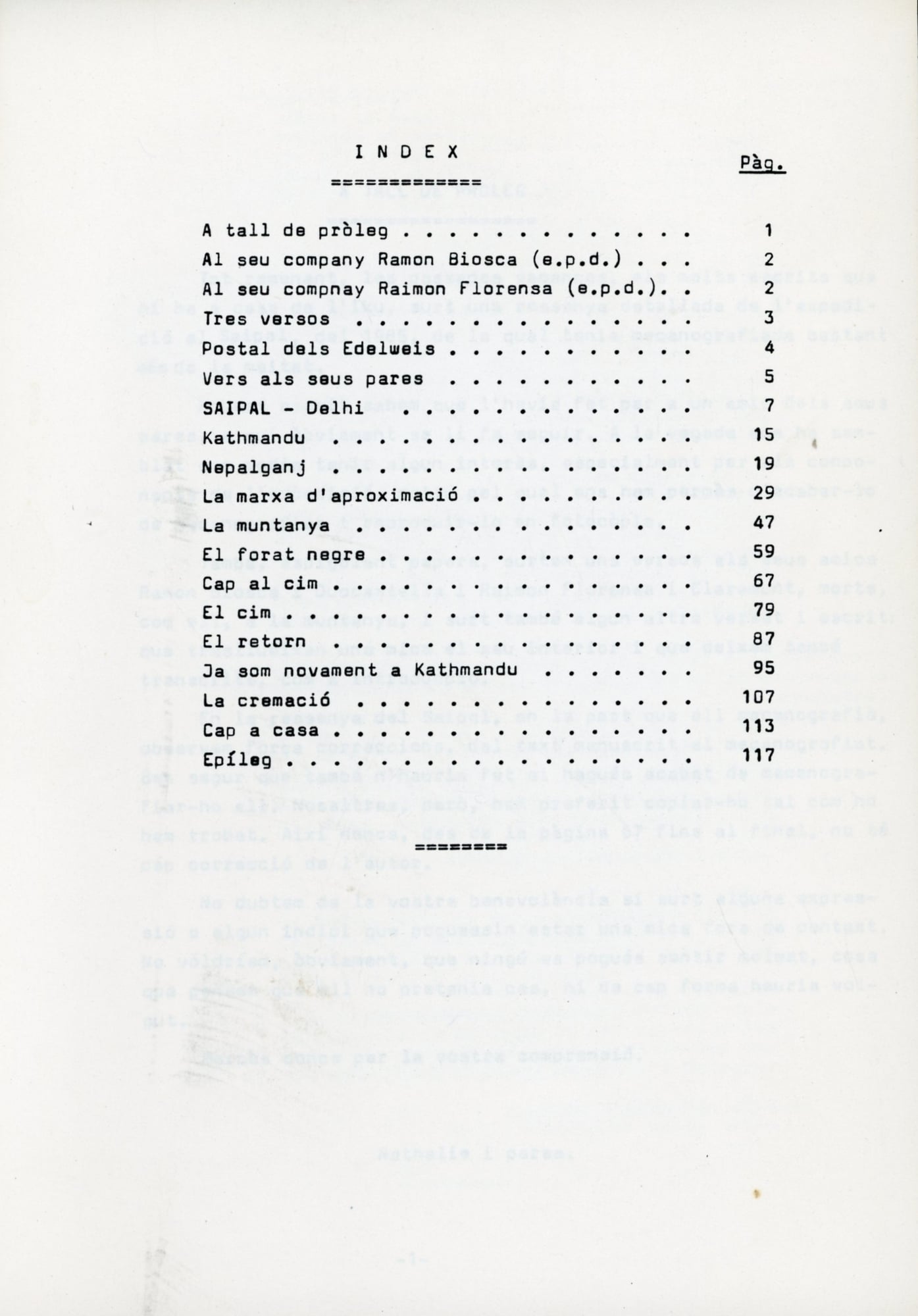 Alguns escrits i ressenya de l`Expedició al Saipal, de l`any 1985 - Miniatura 2