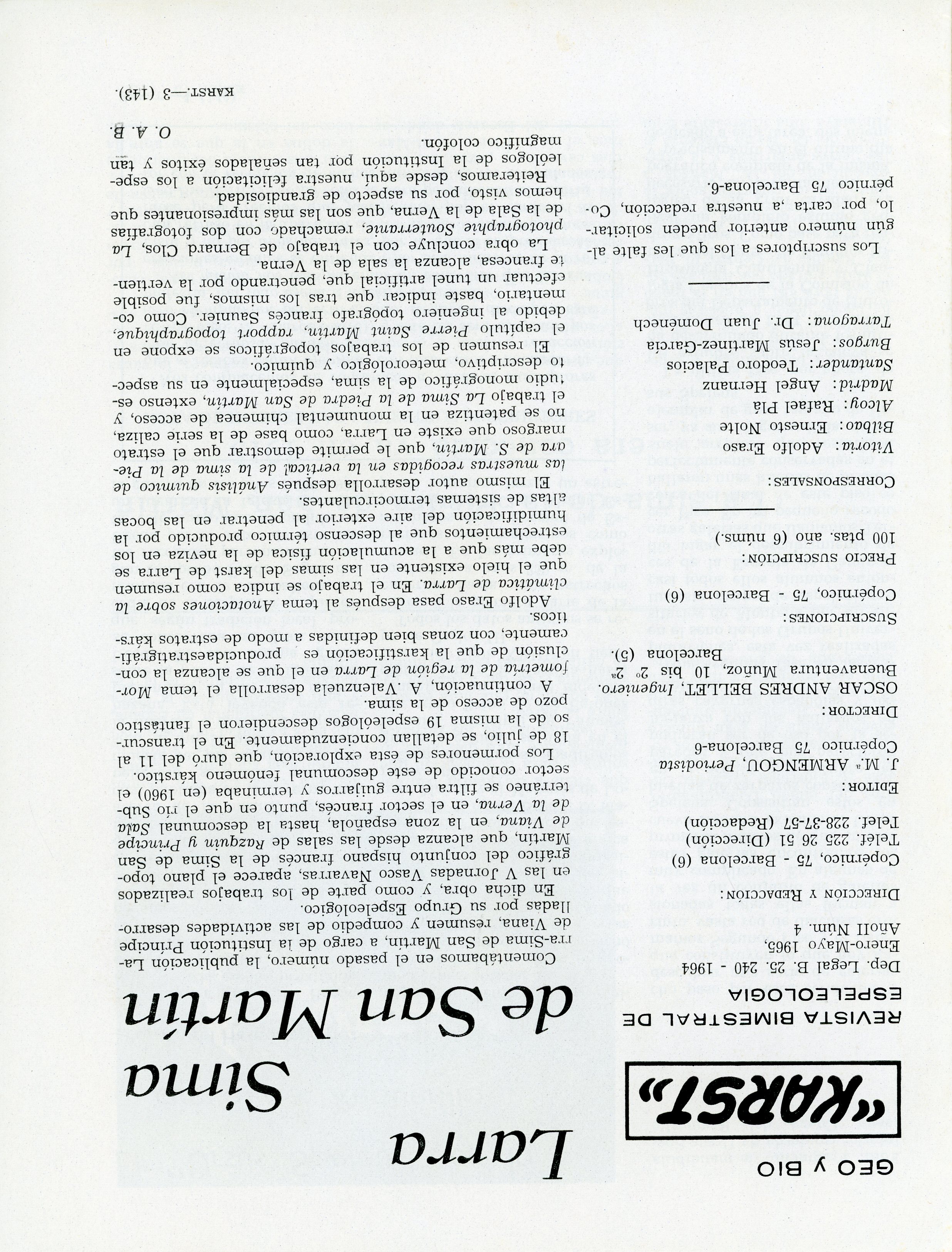 Geo y Bio "Karst" : Revista bimestral de Espeleologia - Miniatura 2