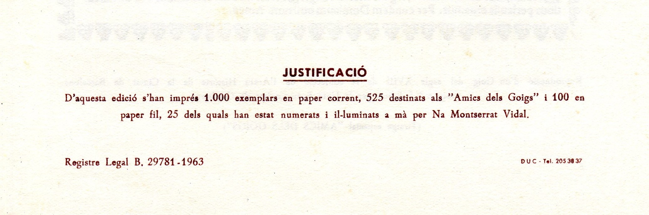 Goigs de Nostra Senyora del Roser, per a sos confrares, y devots : Unió Excursionista de Catalunya "Cantaires de la U.E.C." : Festes del IX.è aniversari : Nadal 1963 : Vallbona d'Anoia - Miniatura 3
