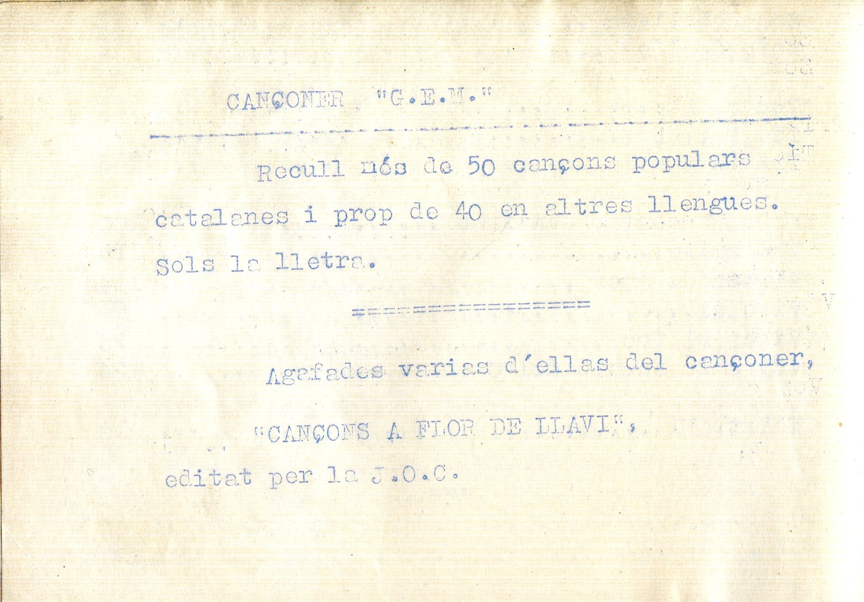 XXXI Aniversari del "Grup Excursionista Montserrat" : "50 cançons catalanes" - Miniatura 3