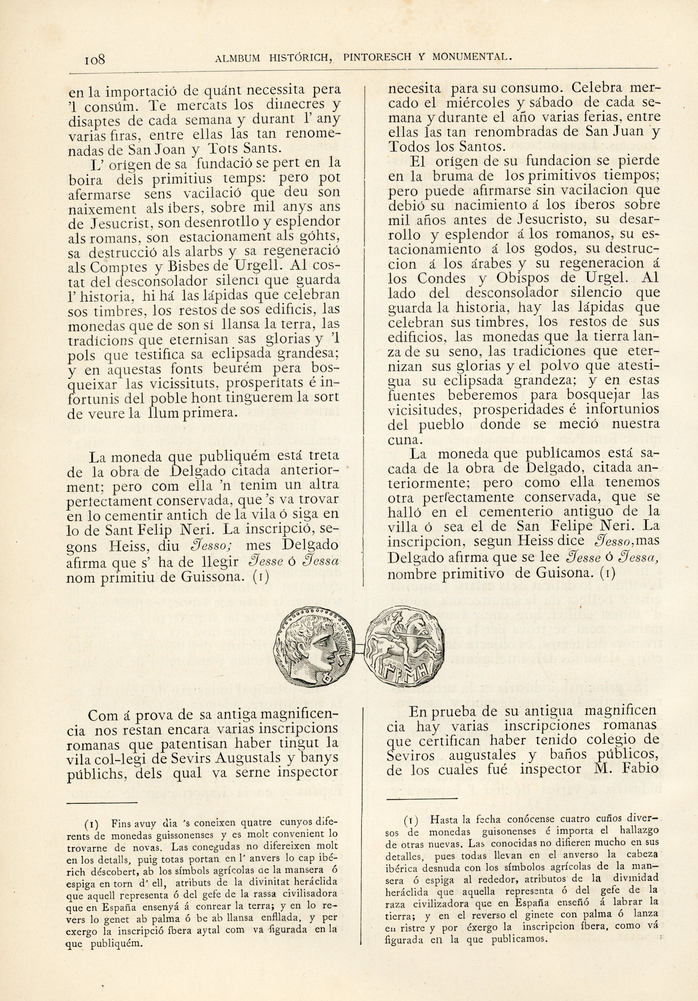 Guissona : Album histórich pintoresch y monumental de Lleyda y sa provincia - Miniatura 3
