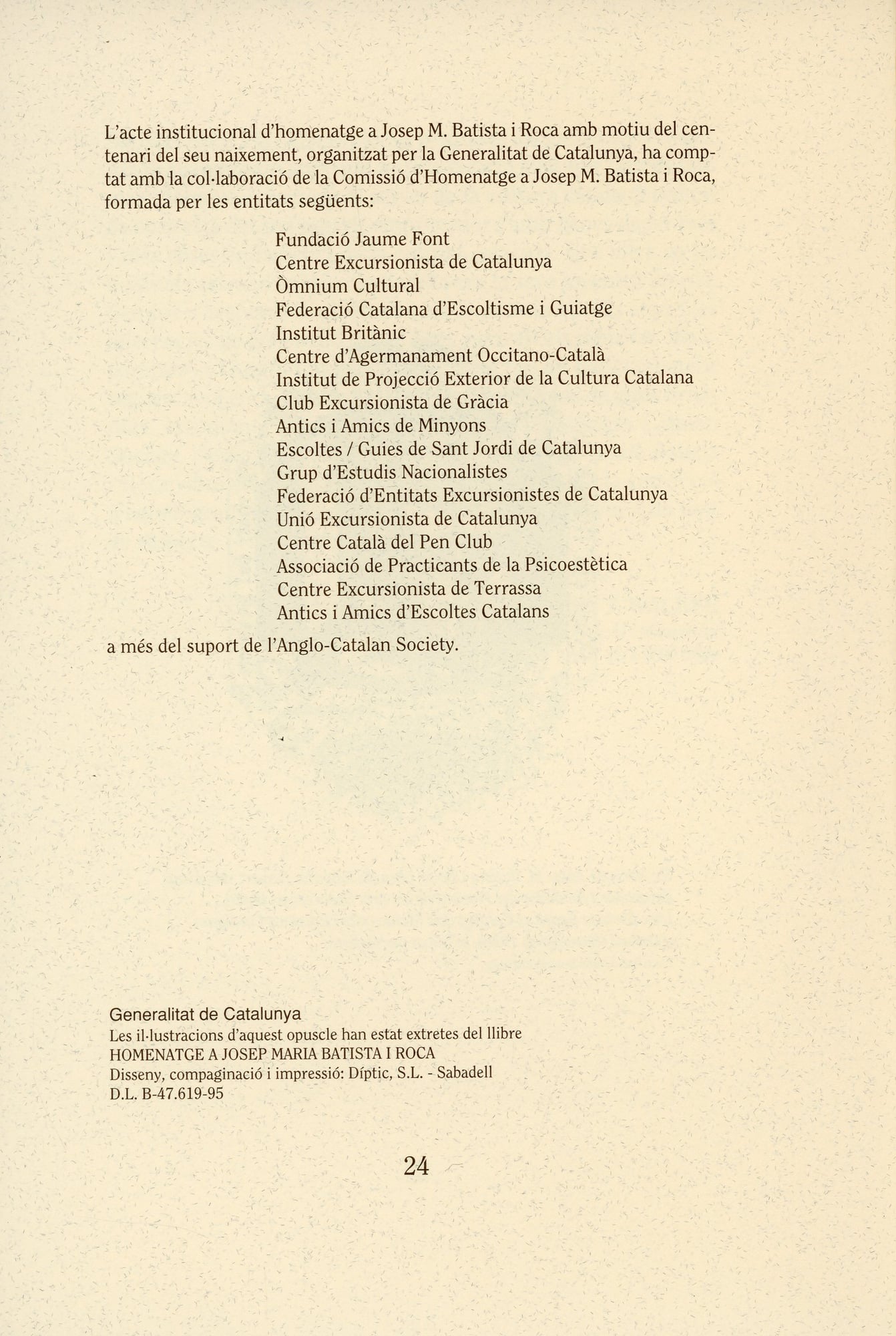 Homenatge a Josep M. Batista i Roca : Amb motiu del centenari del seu naixement - Miniatura 2