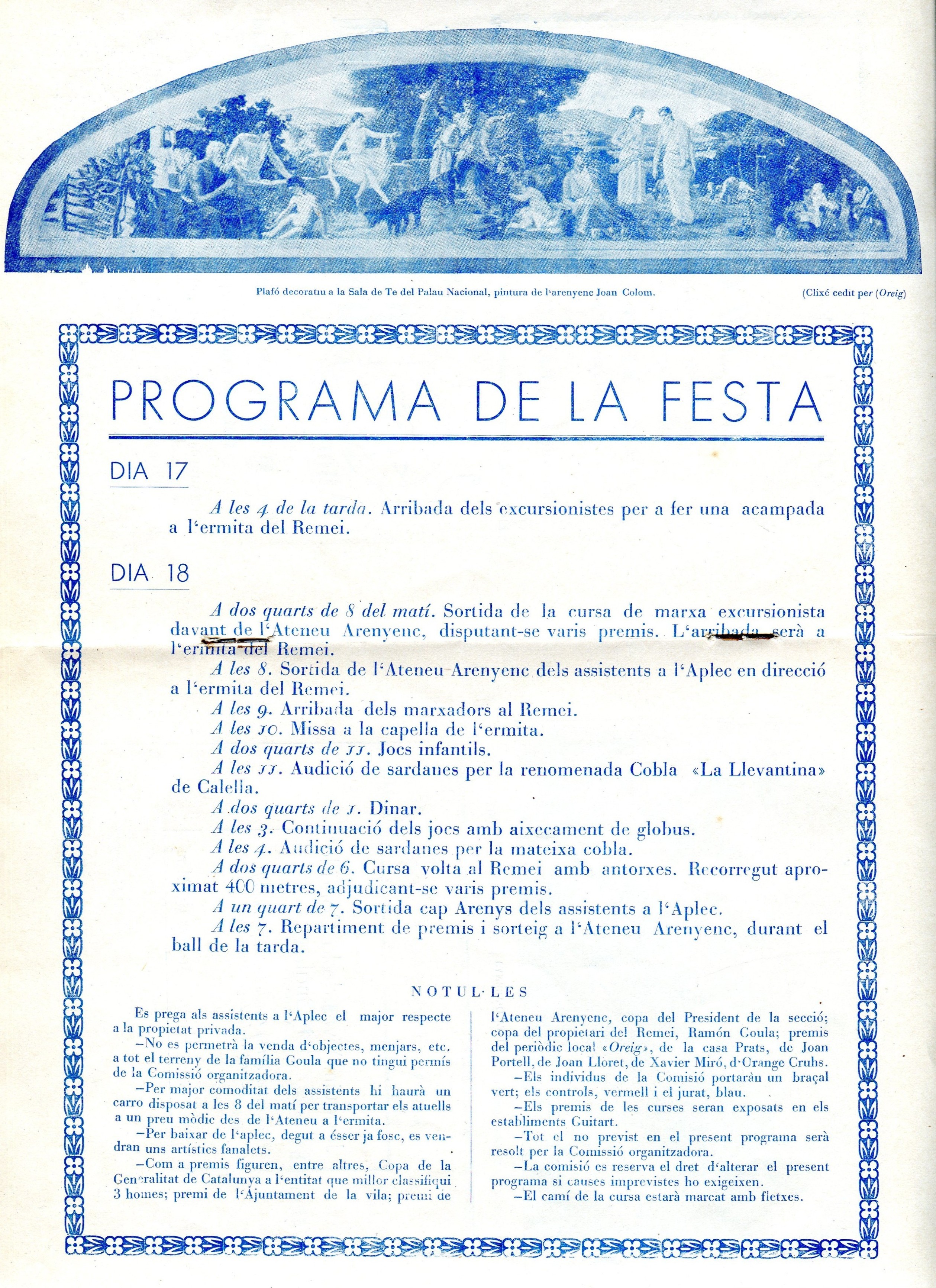 I Aplec a l'ermita del Remei : Organitzat per la Secció Excursionista de l'Ateneu Arenyenc - Miniatura 3