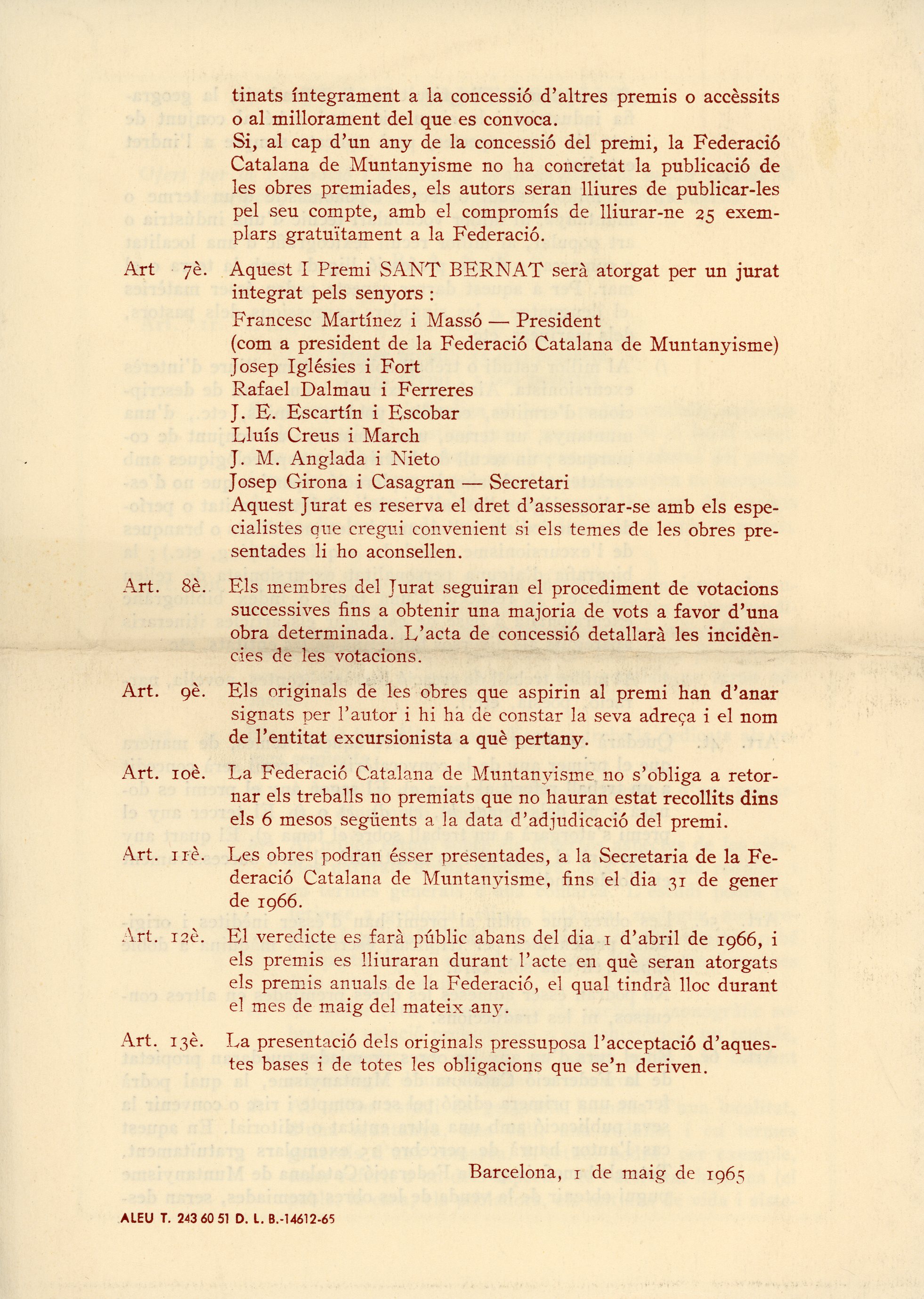 Convocatòria del I Premi "Sant Bernat" - Miniatura 3