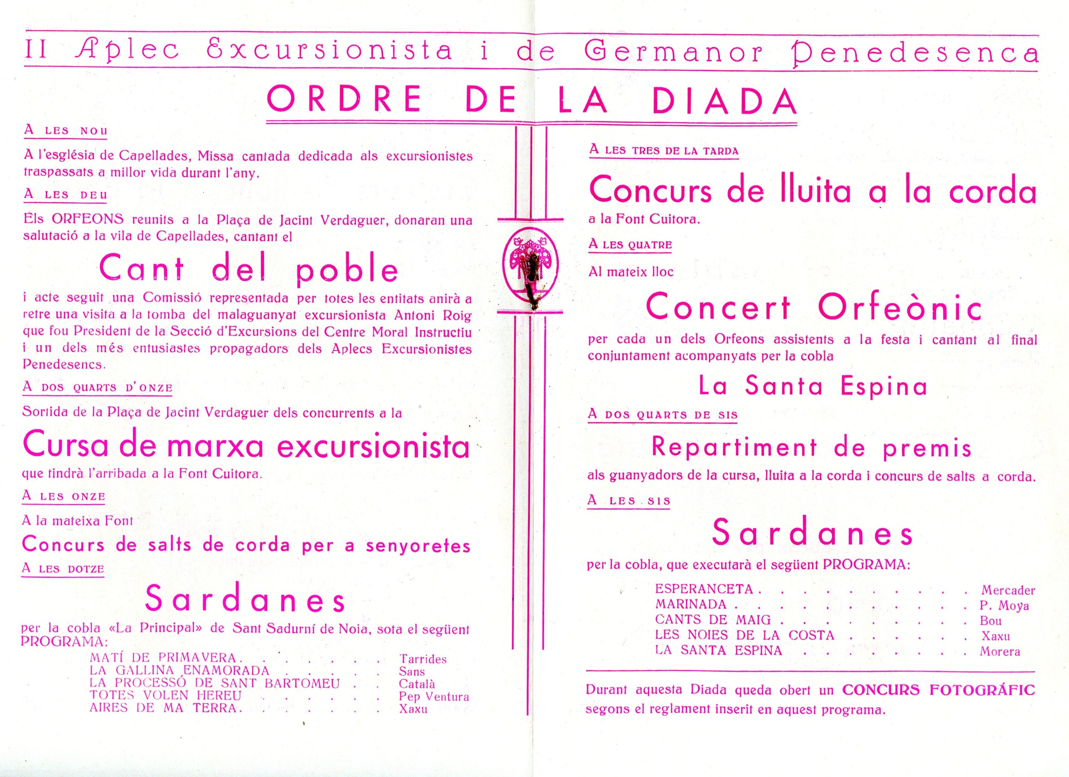 II Aplec excursionista i de germanor penedesenca a Capellades : 17 maig 1931 - Miniatura 2