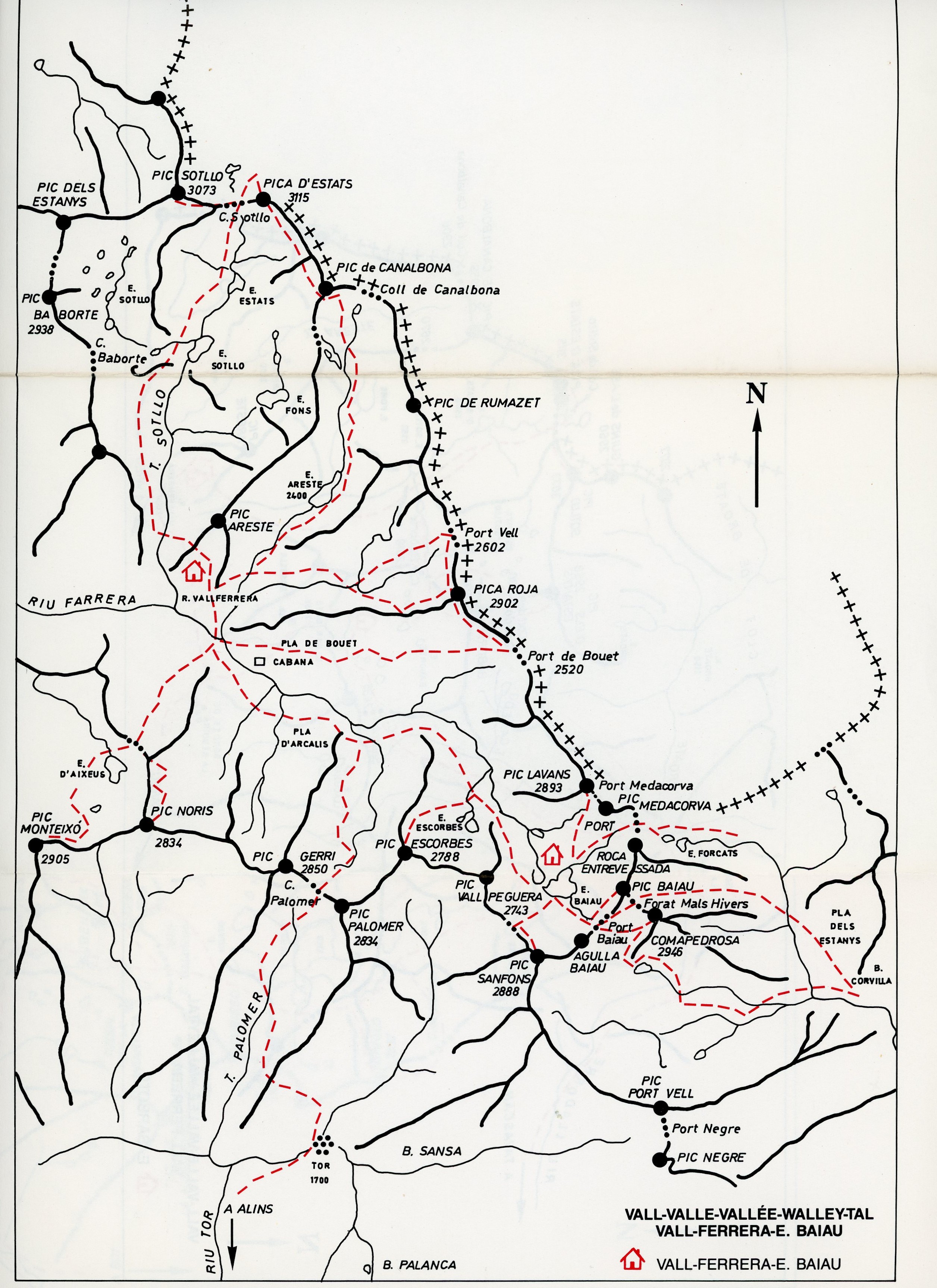 Itinerari des del refugi : Itinerario desde refugio : Itnéraire des refuge : Itineray from shelter : Reis von hier hut - Miniatura 2