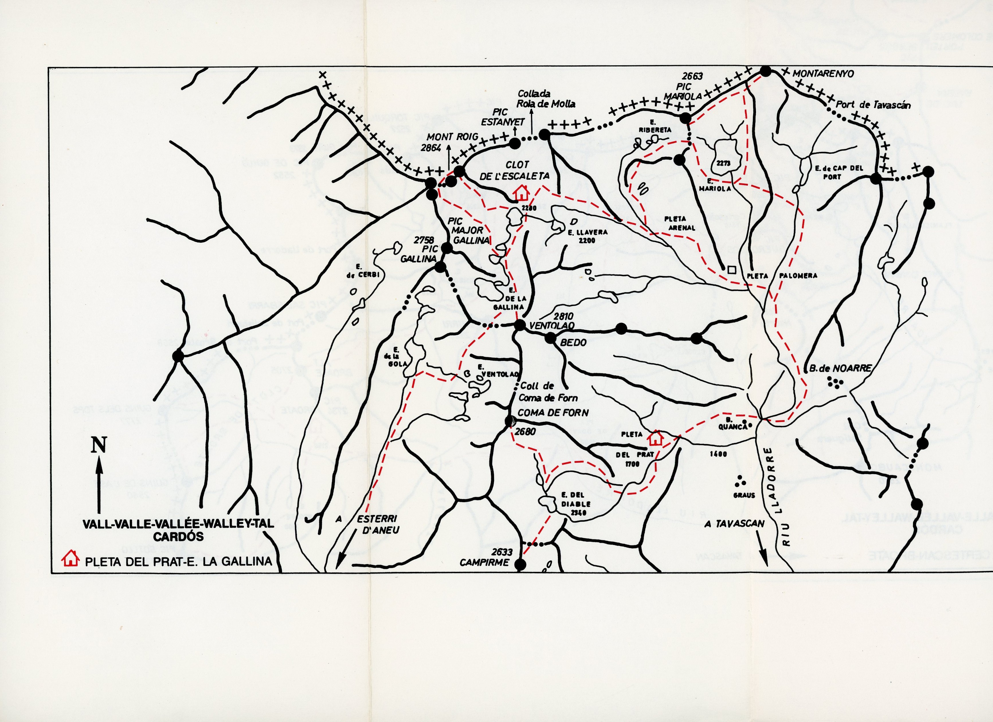 Itinerari des del refugi : Itinerario desde refugio : Itnéraire des refuge : Itineray from shelter : Reis von hier hut - Miniatura 3