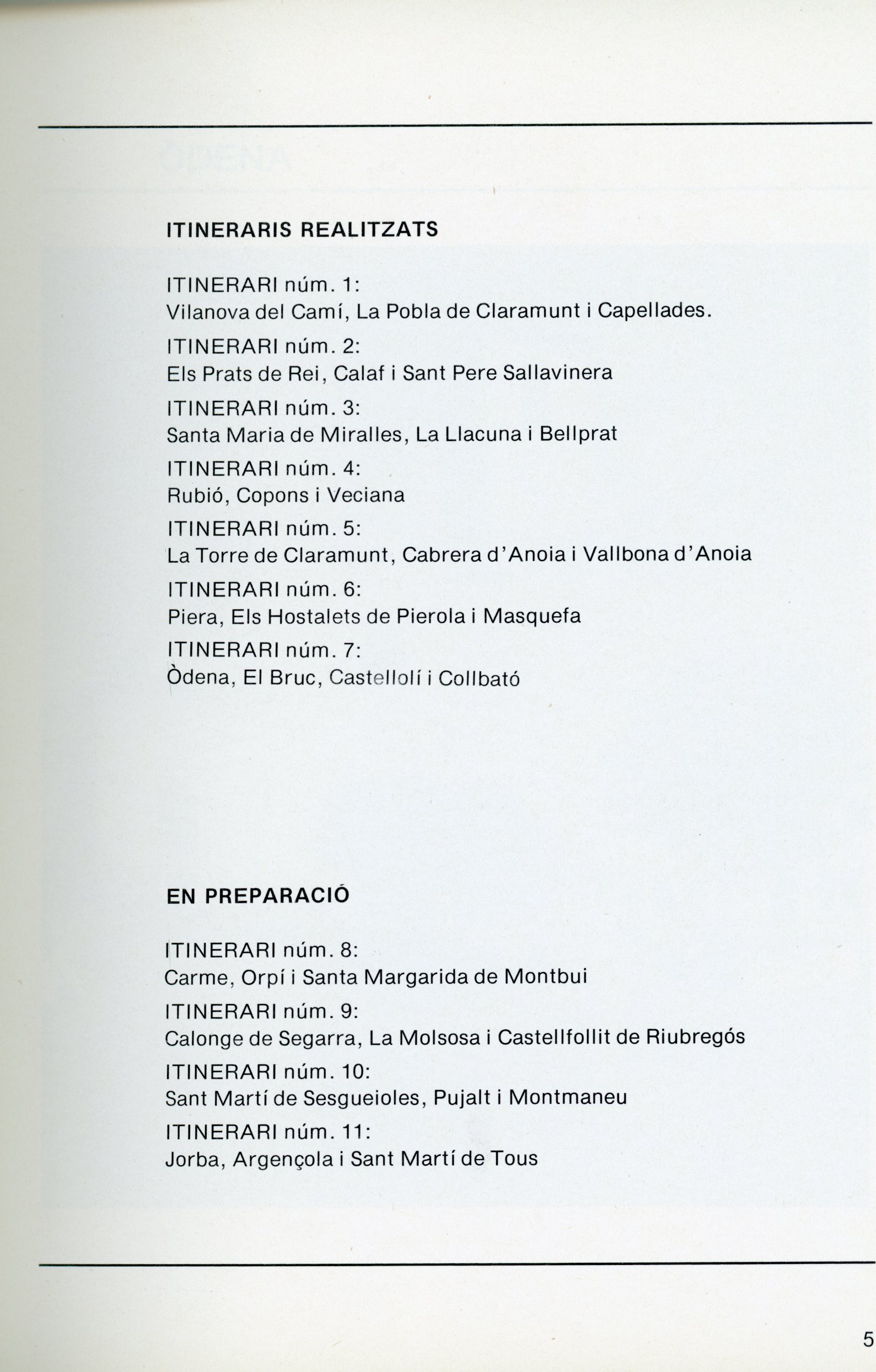 Itineraris per la comarca de l'Anoia : Òdena · El Bruc · Castellolí · Collbató - Miniatura 2