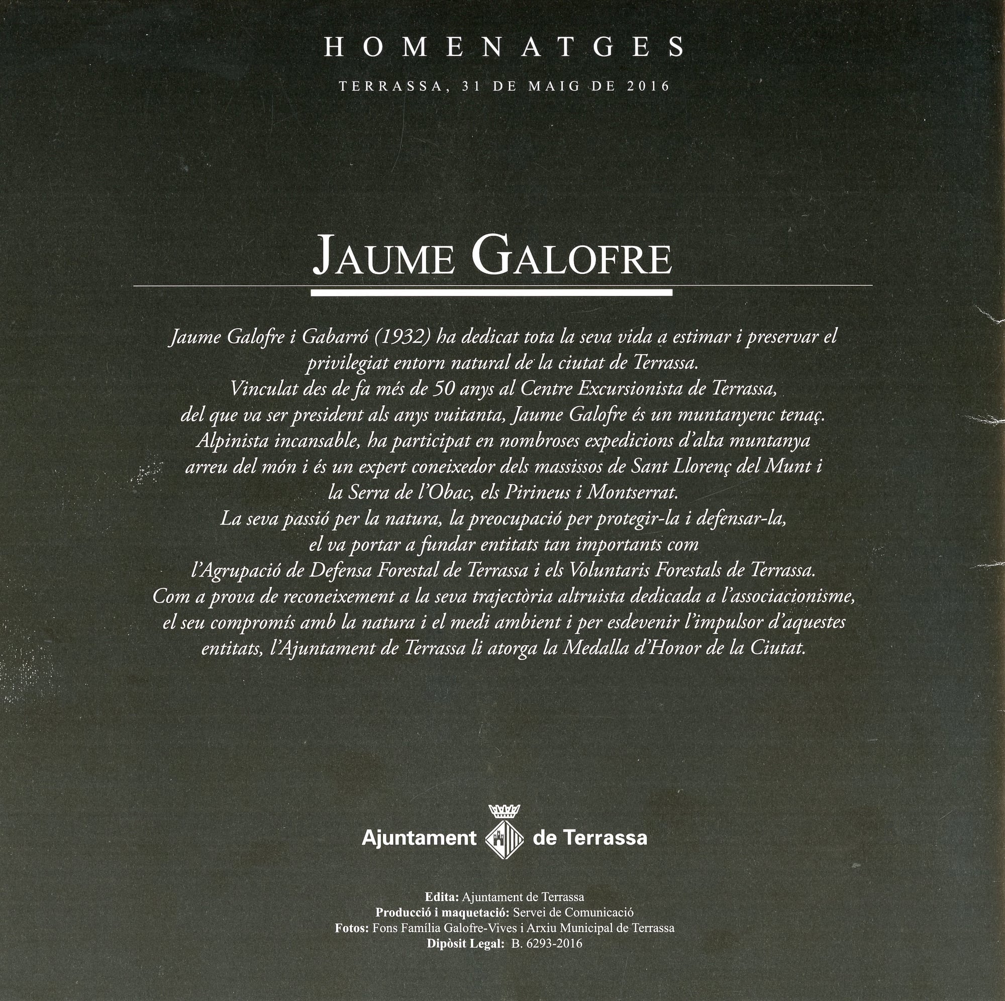 Jaume Galofré : Homenatges - Miniatura 2