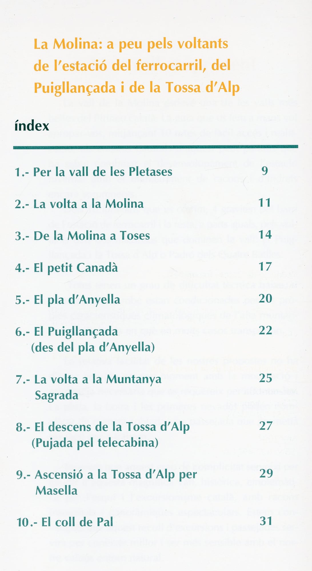 Molina, La : A peu pels voltants de l'estació del ferrocarril, del Puigllançada i la Tossa d'Alp : 10 rutes a peu - Miniatura 2