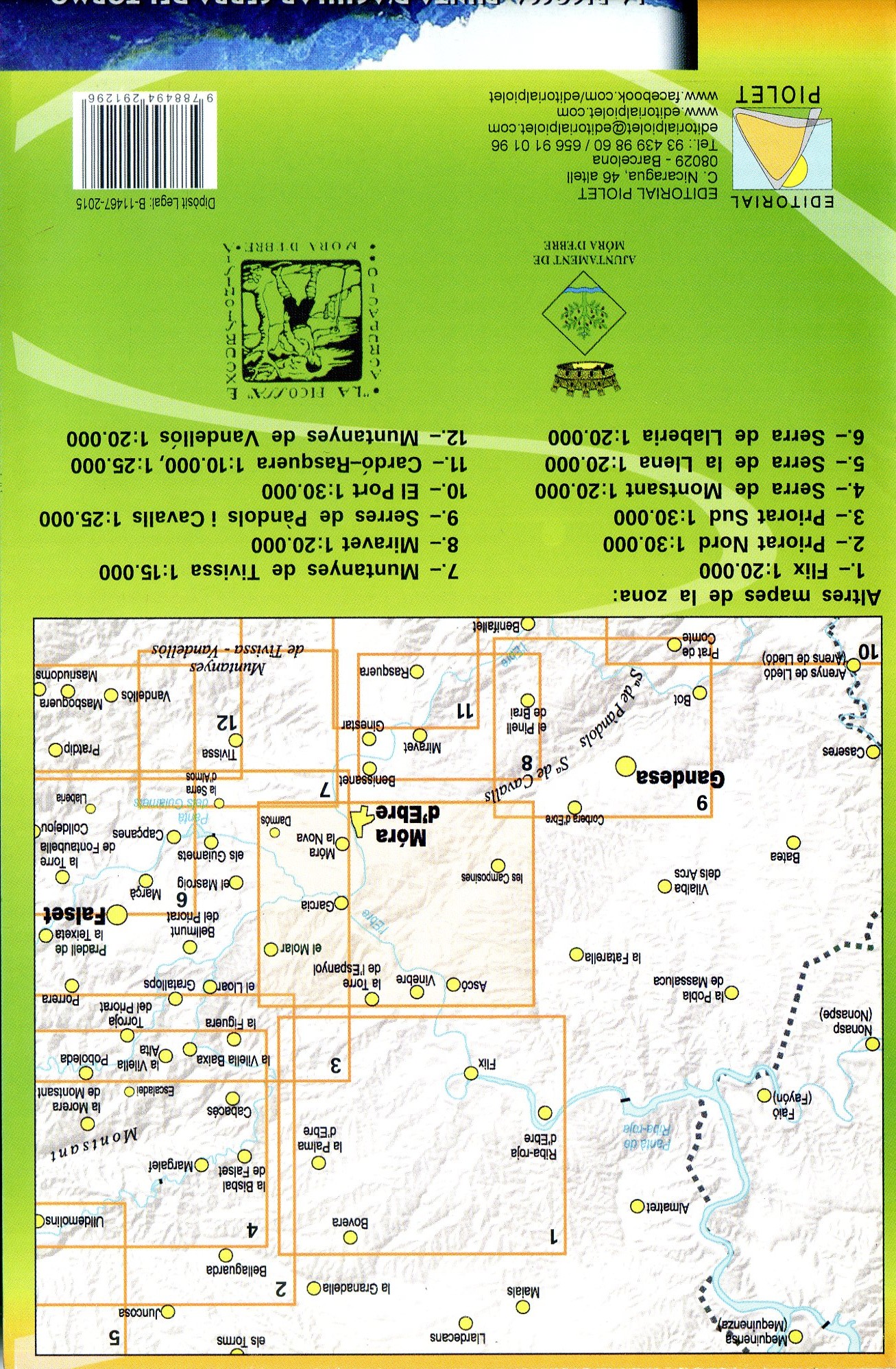 Picossa, La : Punta d'Aguilar Serra del Turmo : Móra d'Ebre Ribera d'Ebre : Escala 1:20.000 - Miniatura 2