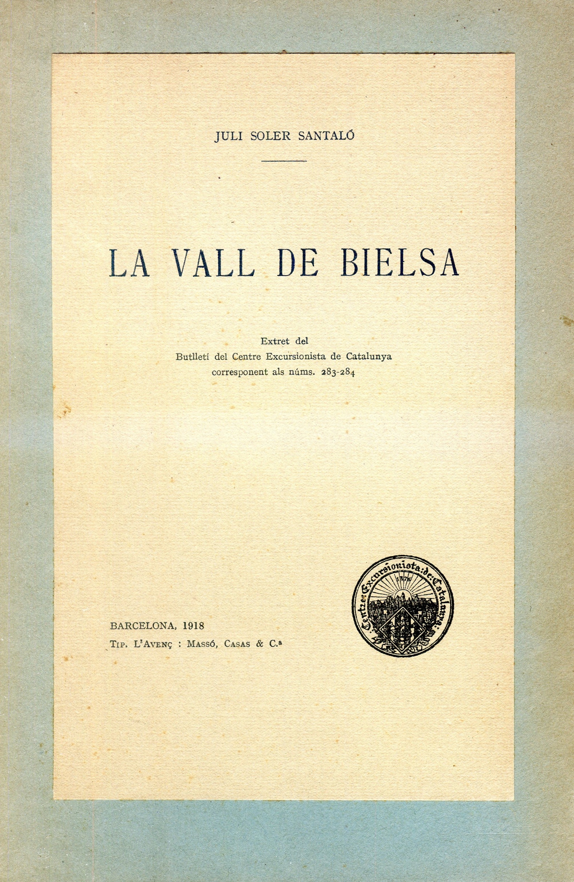 Vall de Bielsa, La : Extret del Butlletí del Centre Excursionista de Catalunya corresponent als núms. 283-284 - Miniatura 2