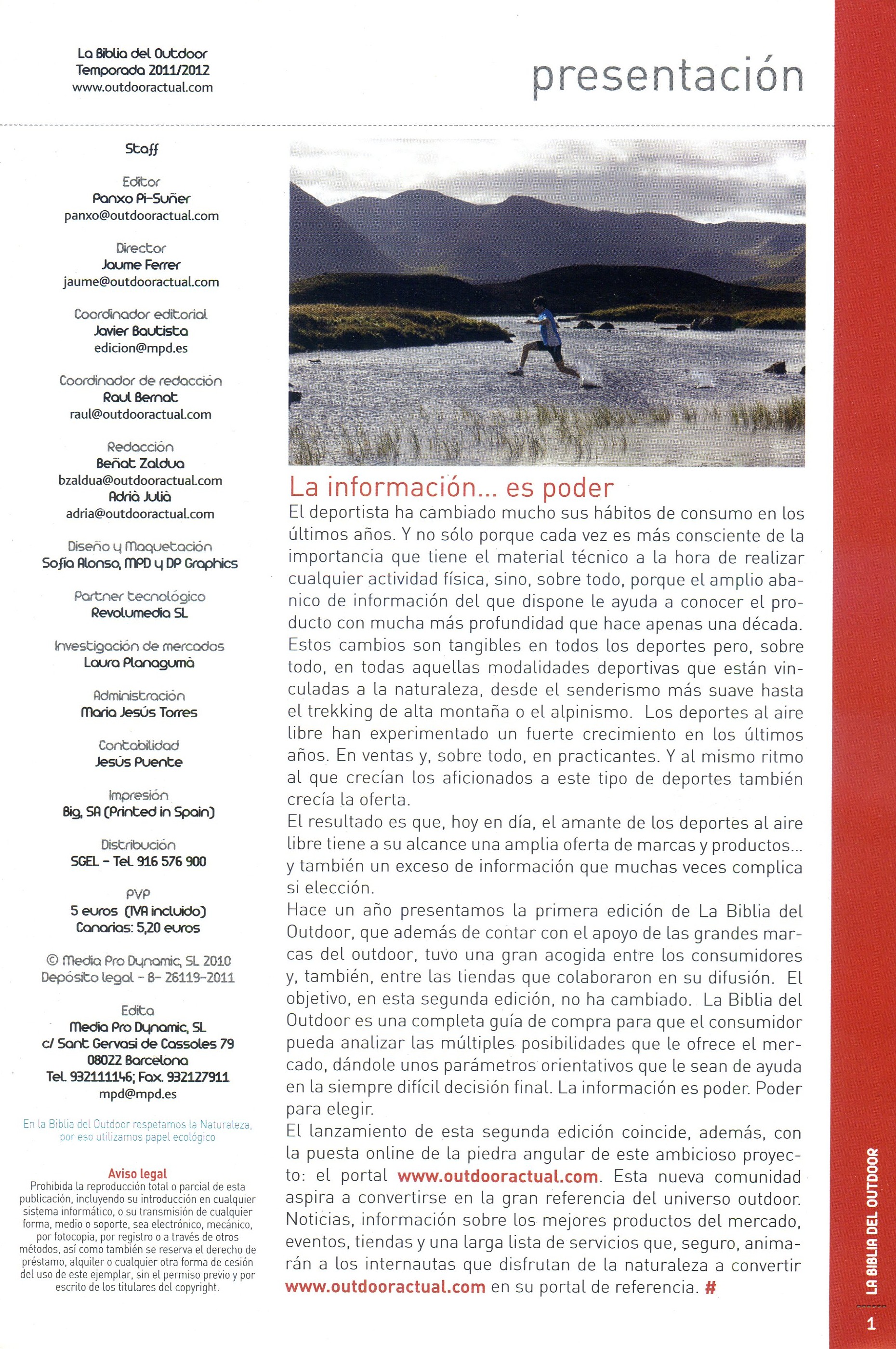 biblia del outdoor, La : Las mejores marcas y la oferta más amplia para la práctica del deporte de montaña y aire libre : temporada 2011-2012 - Miniatura 2