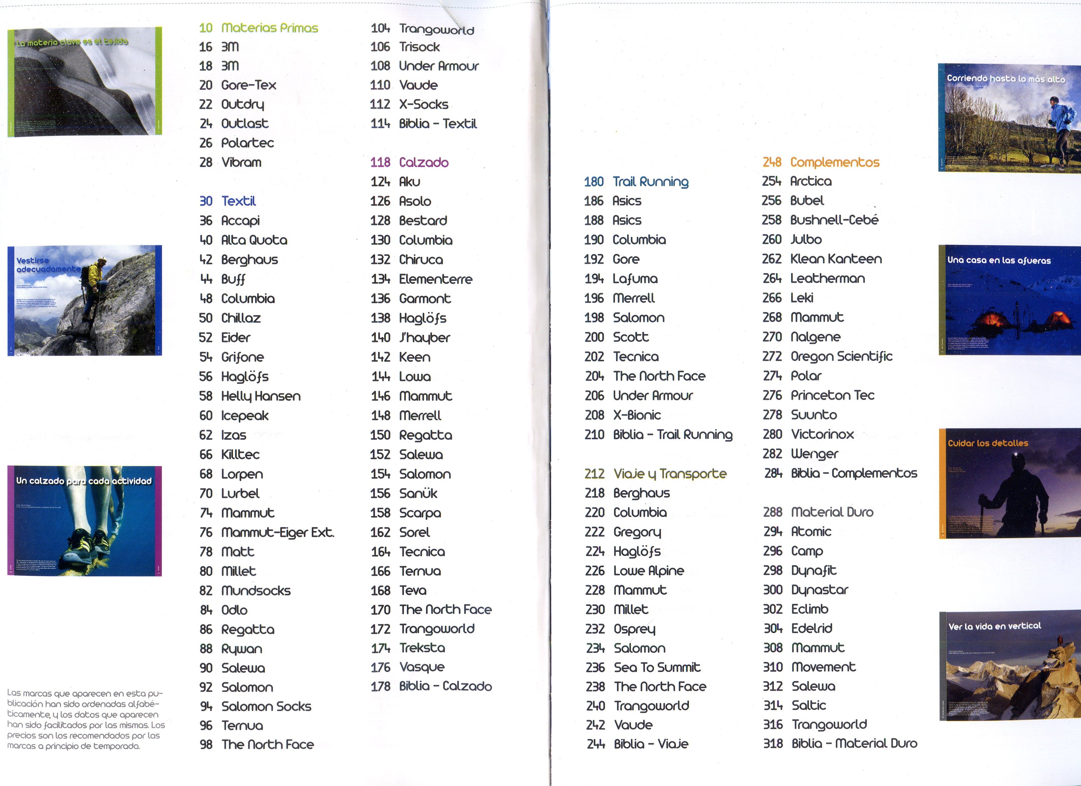 biblia del outdoor, La : Las mejores marcas y la oferta más amplia para la práctica del deporte de montaña y aire libre : temporada 2011-2012 - Miniatura 3