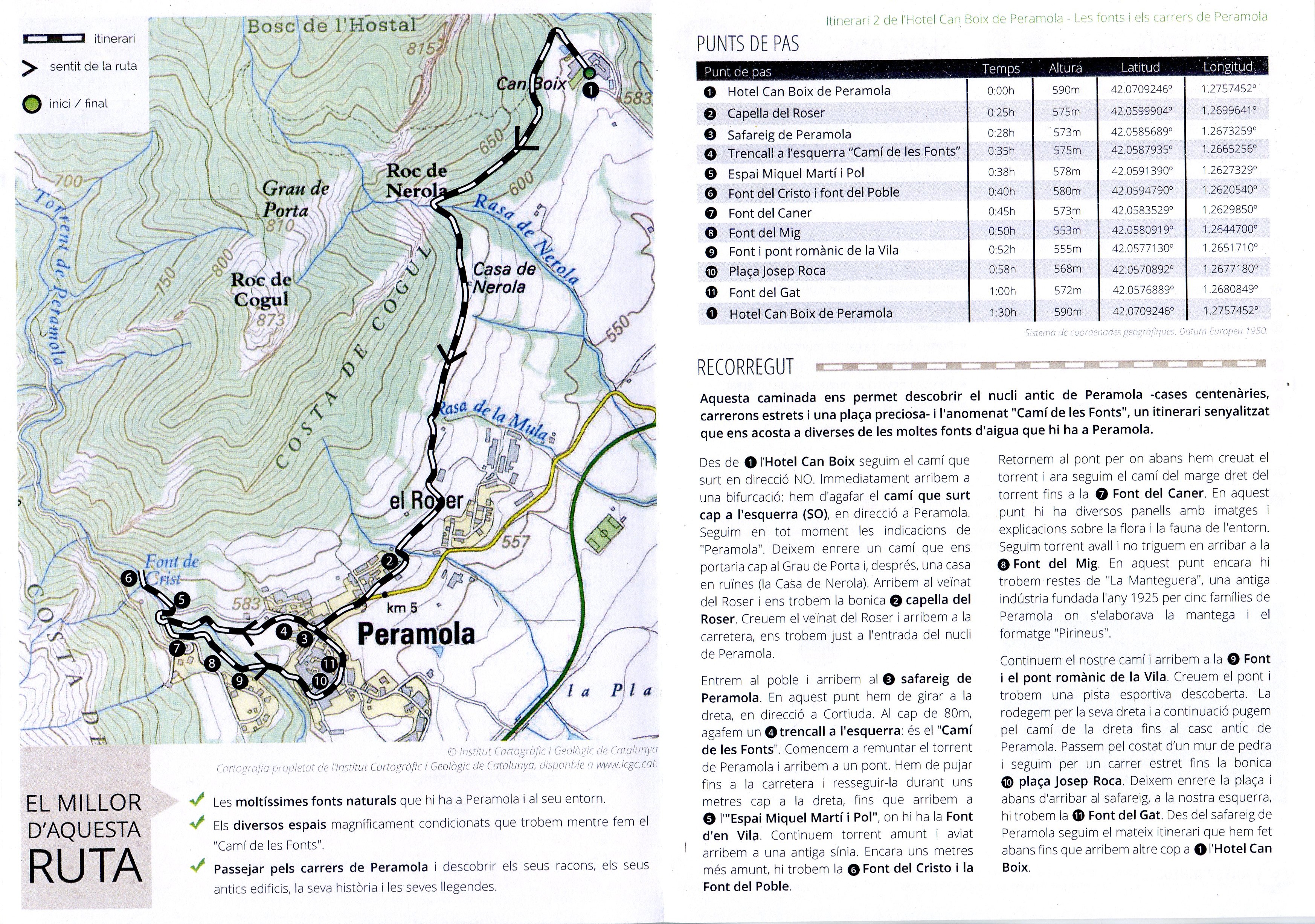 fonts i els carrers de Peramola, Les  : Passejada de caire històrico-cultural pels carrers de Peramola i el "Camí de les Fonts" - Miniatura 2